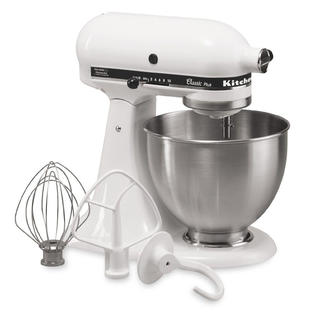 Kitchenaid Ksm75wh Classic Plus 4 5 Qt Stand Mixer White Sears