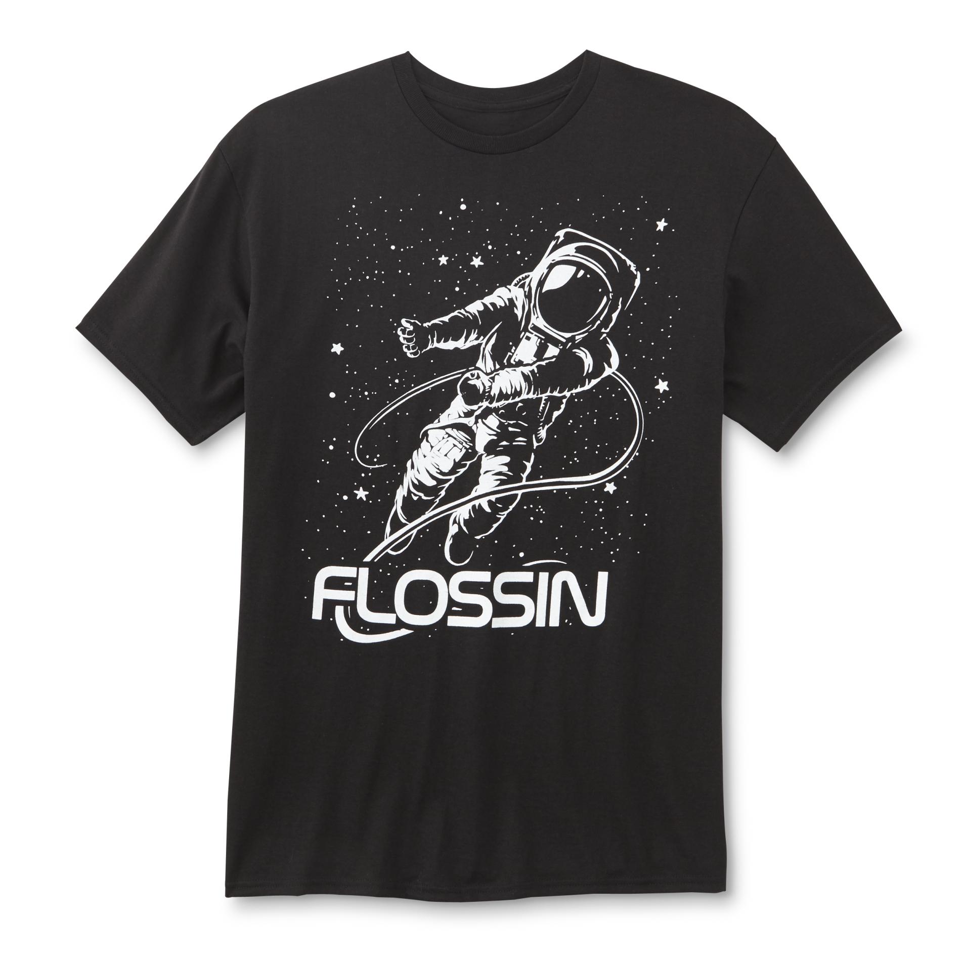 Screen Tee Market Brands Men's Graphic T-Shirt-Flossin/Astronaut