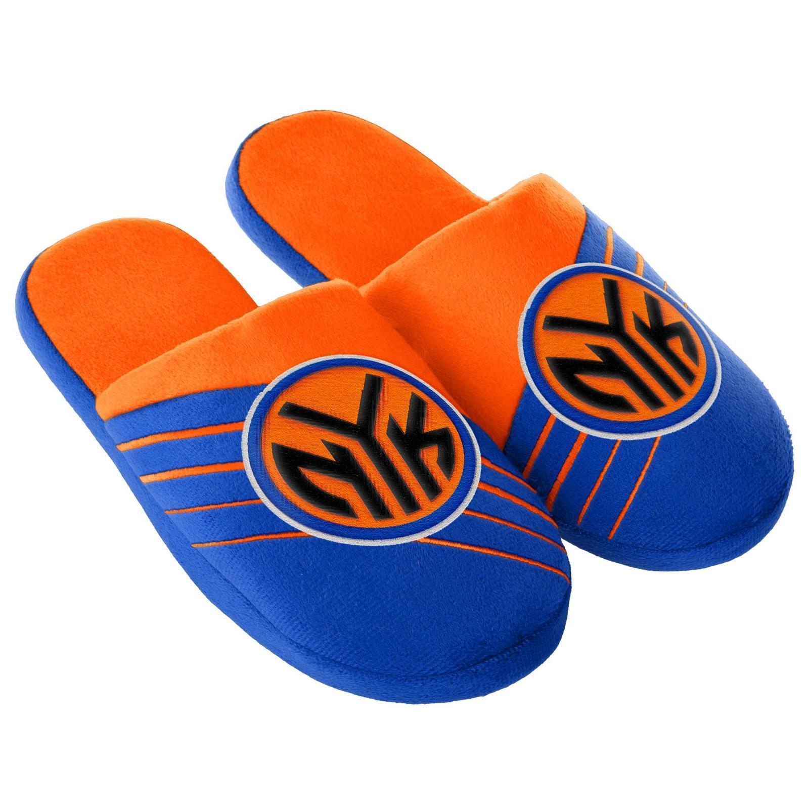 NBA Men's New York Knicks Blue/Orange Slippers