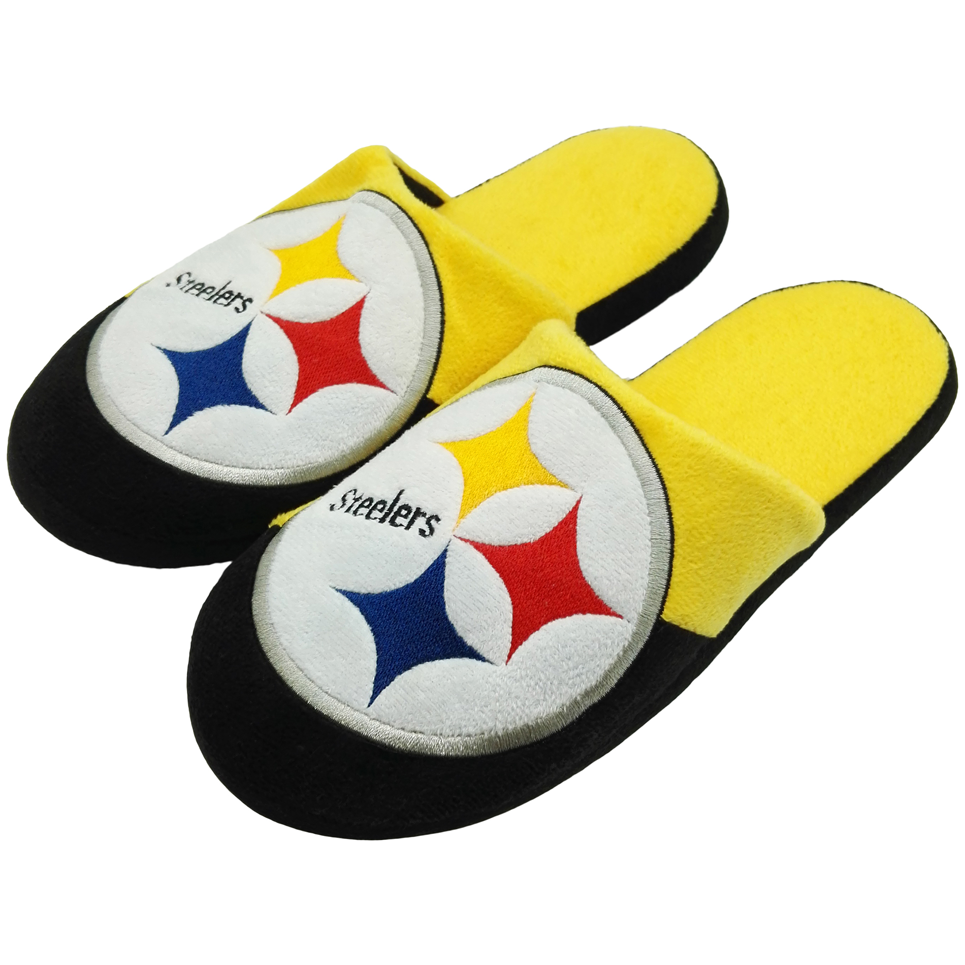 NFL Boys&#8217; Color Block Slippers &#8211; Pittsburgh Steelers