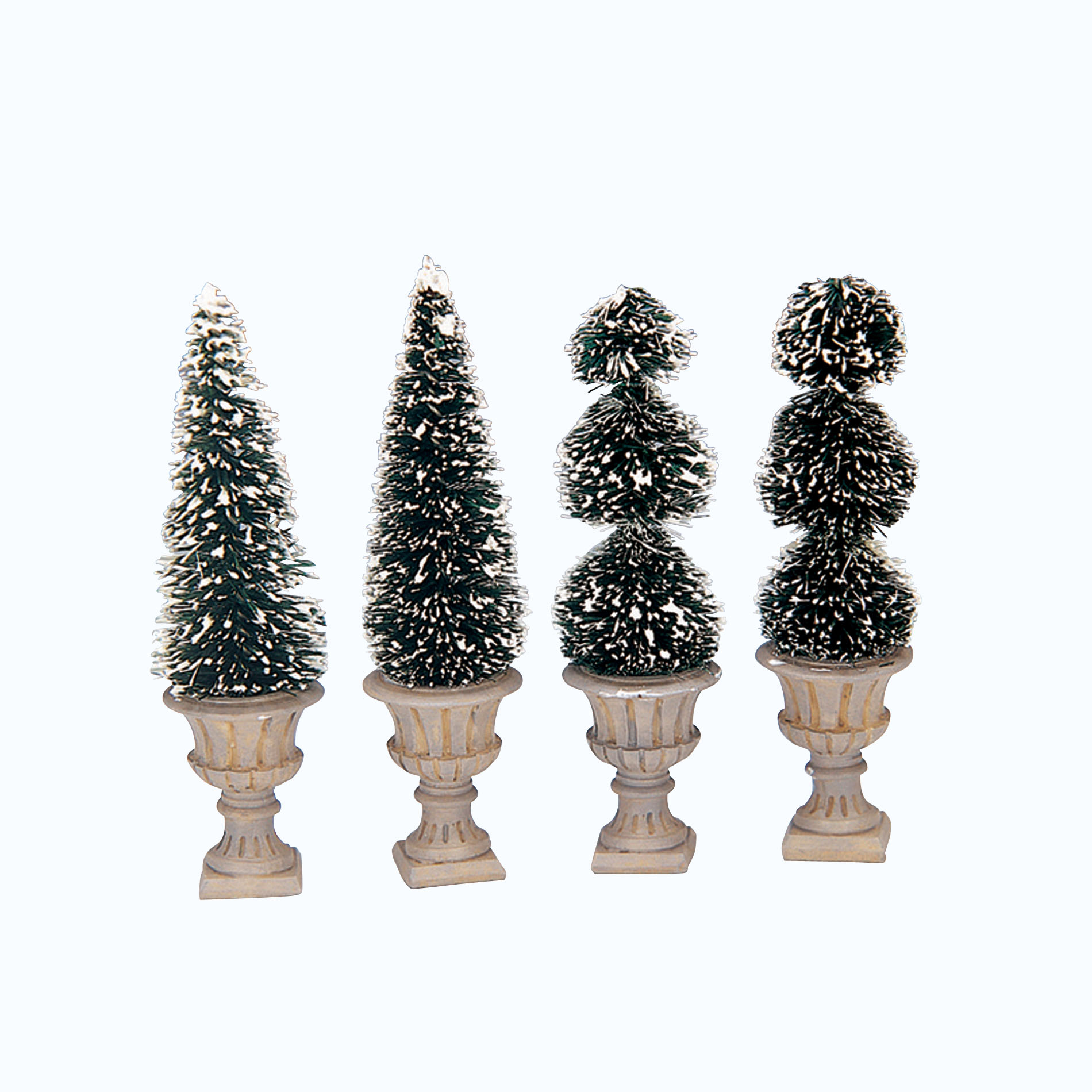 Coventry Cove by Lemax Christmas Village Accessory  Cone-Shaped & Sculpted Topiaries  Set Of 4