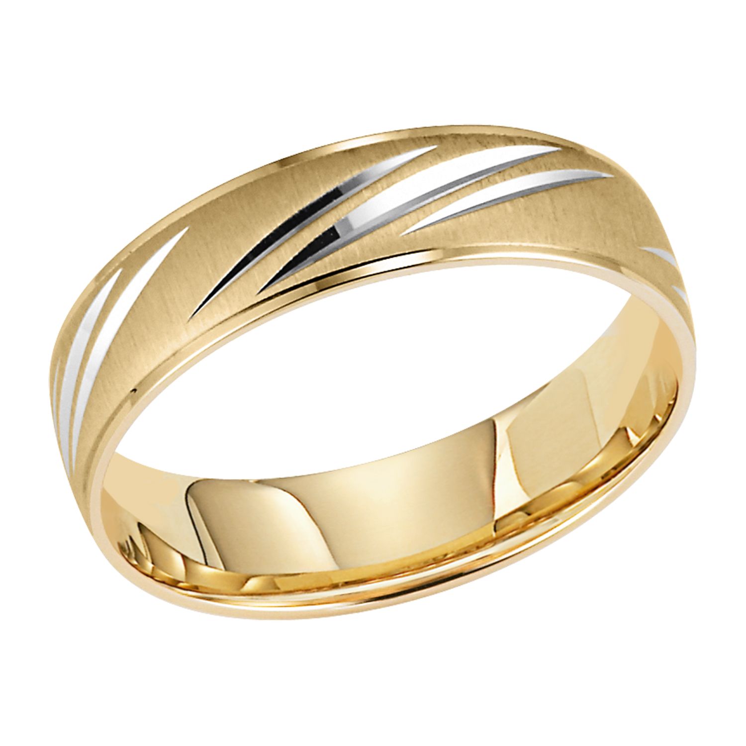 Orange Blossom Men's 10kt Yellow Gold Slashed Engraved Wedding Band Orange Blossom Men's 10kt Yellow Gold Slashed Engraved Wedding Band