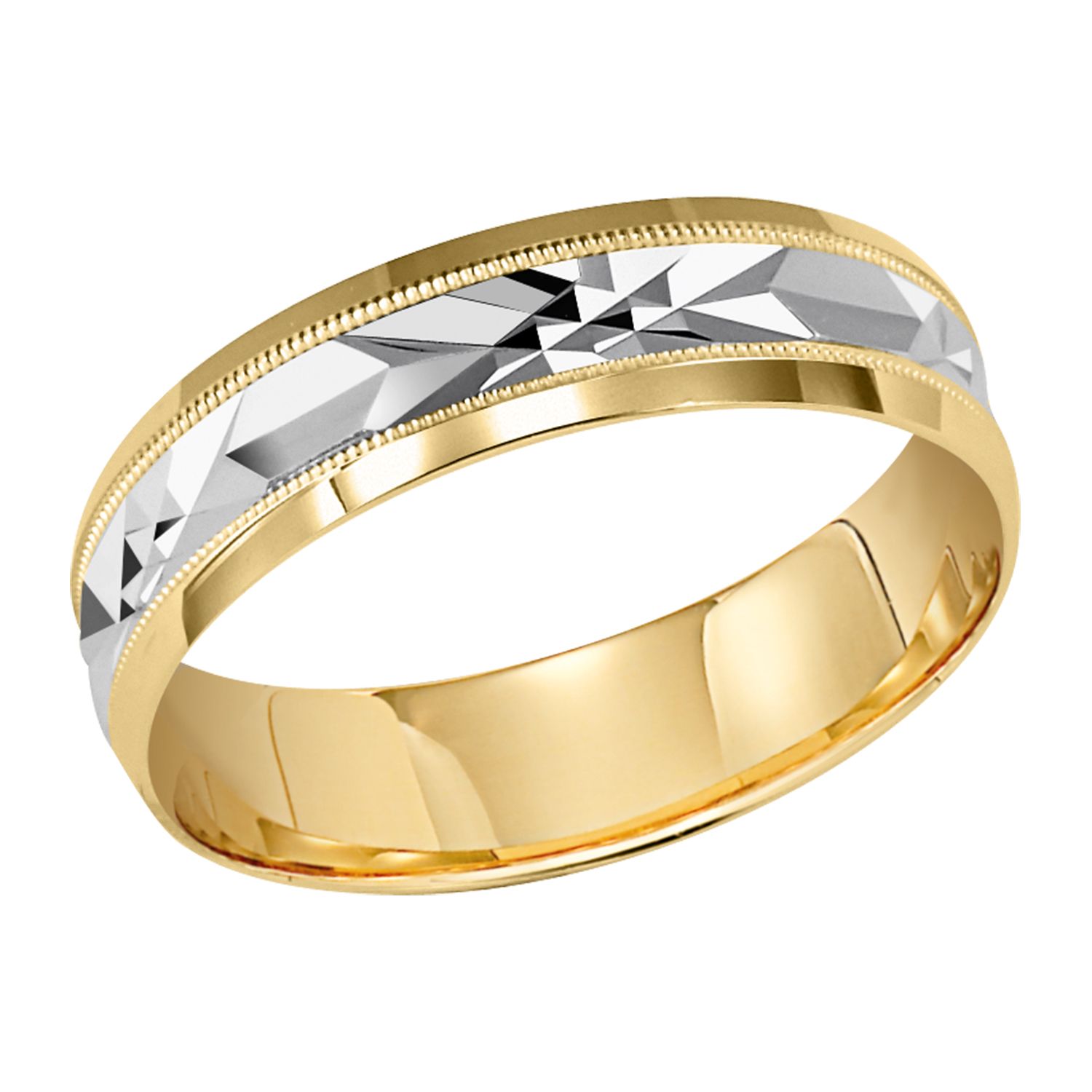 Orange Blossom Milgrain Engraved Mens 10Kt Yg Wed Band - Size 10 Only Orange Blossom Milgrain Engraved Mens 10Kt Yg Wed Band - Size 10 Only