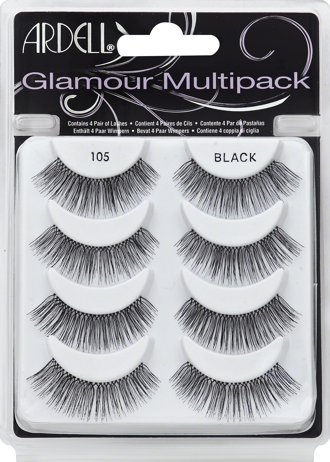 Ardell Glamour Multipack 4 Pair Lashes,105 Black