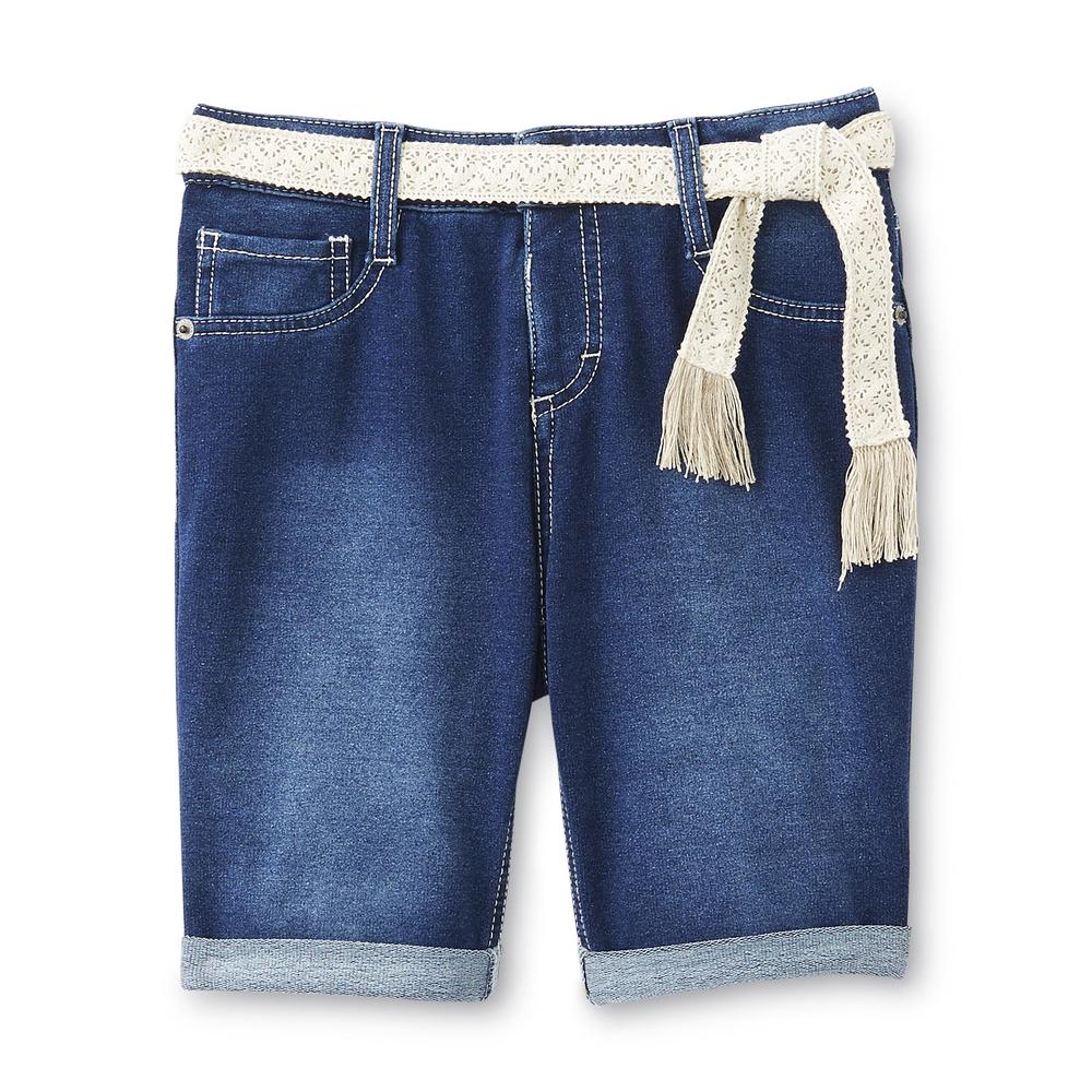 Canyon River Blues Girl's French Terry Knit Jean Shorts & Belt
