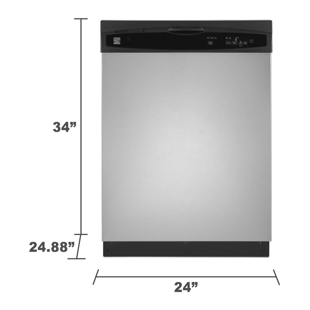 Kenmore 13073 24" BuiltIn Dishwasher Stainless Steel