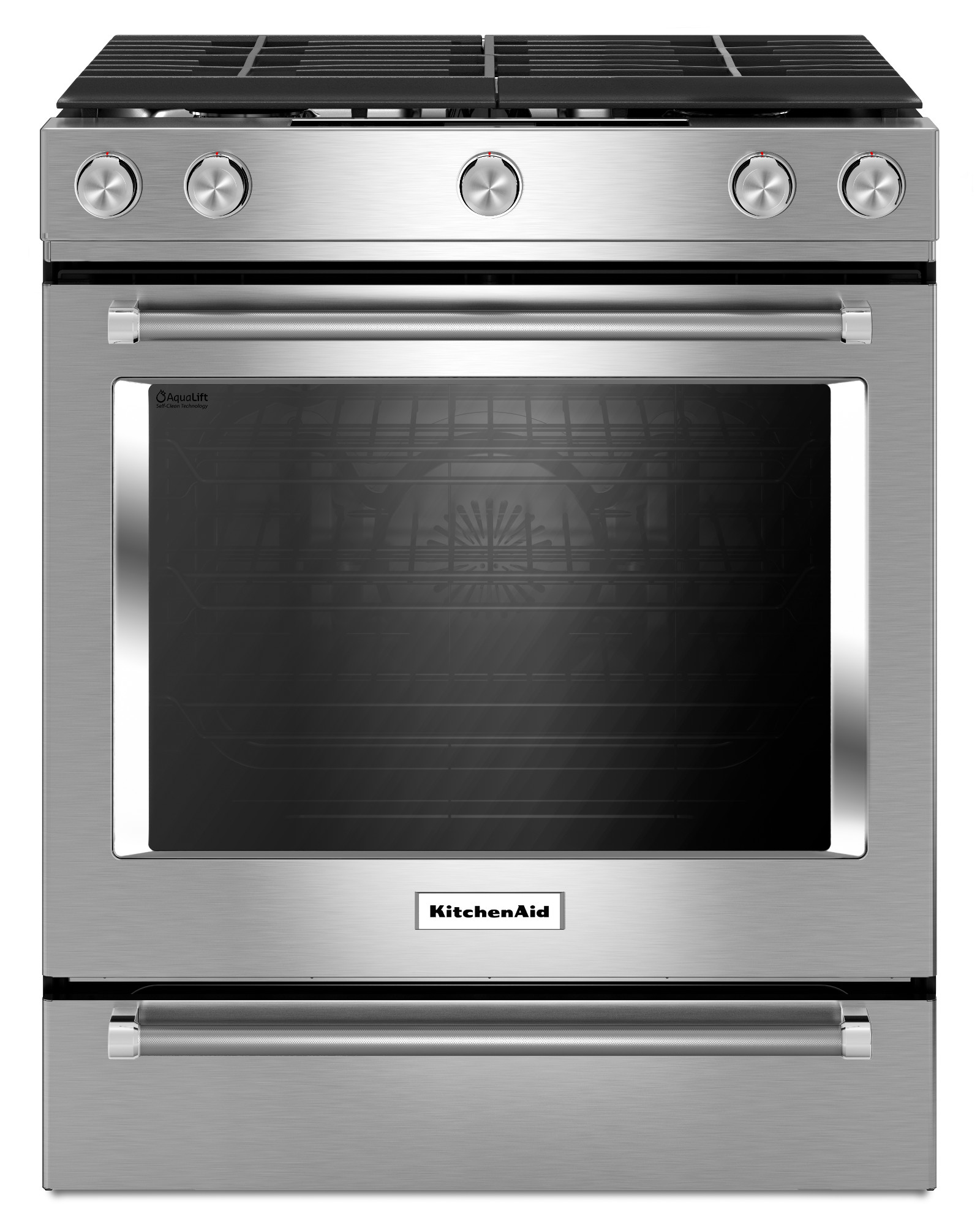 kitchenaid ksgg700ess 58 cu ft 5burner gas slidein