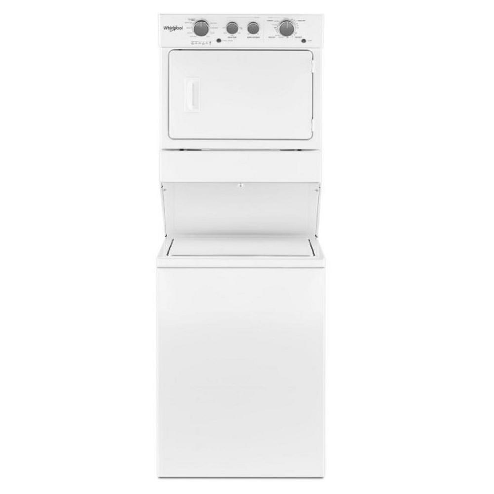 Whirlpool WGT4027HW White Laundry Center with 3.5 cu. ft. Washer and 5.9 cu. ft. Gas Dryer