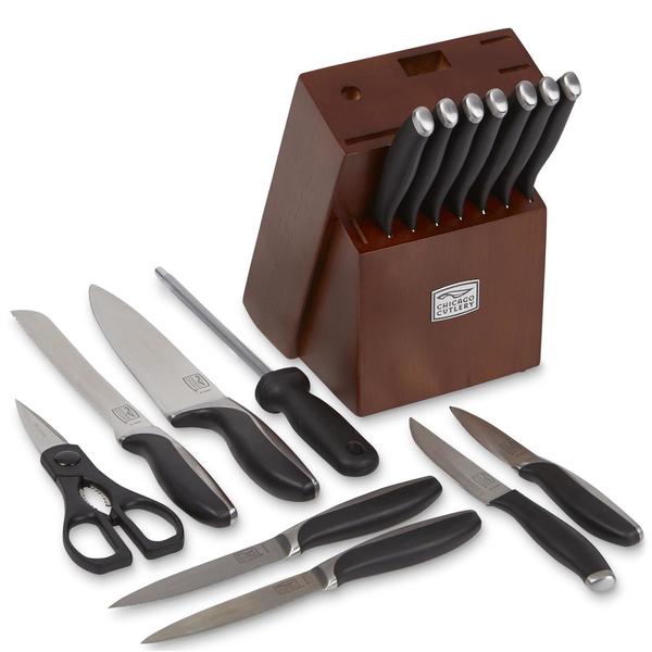 Chicago Cutlery Avondale 16-Piece Knife Block Set, Black