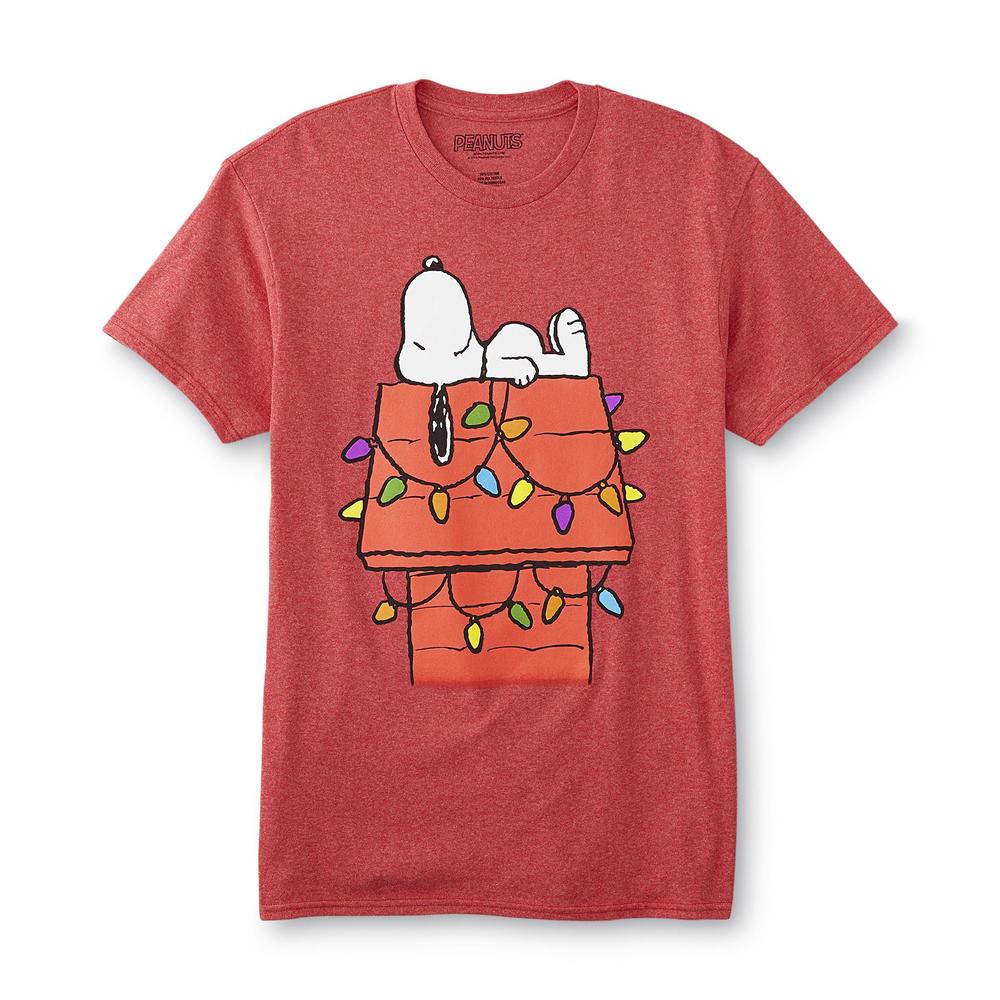 Peanuts By Schulz Snoopy Men's Christmas Graphic T-Shirt