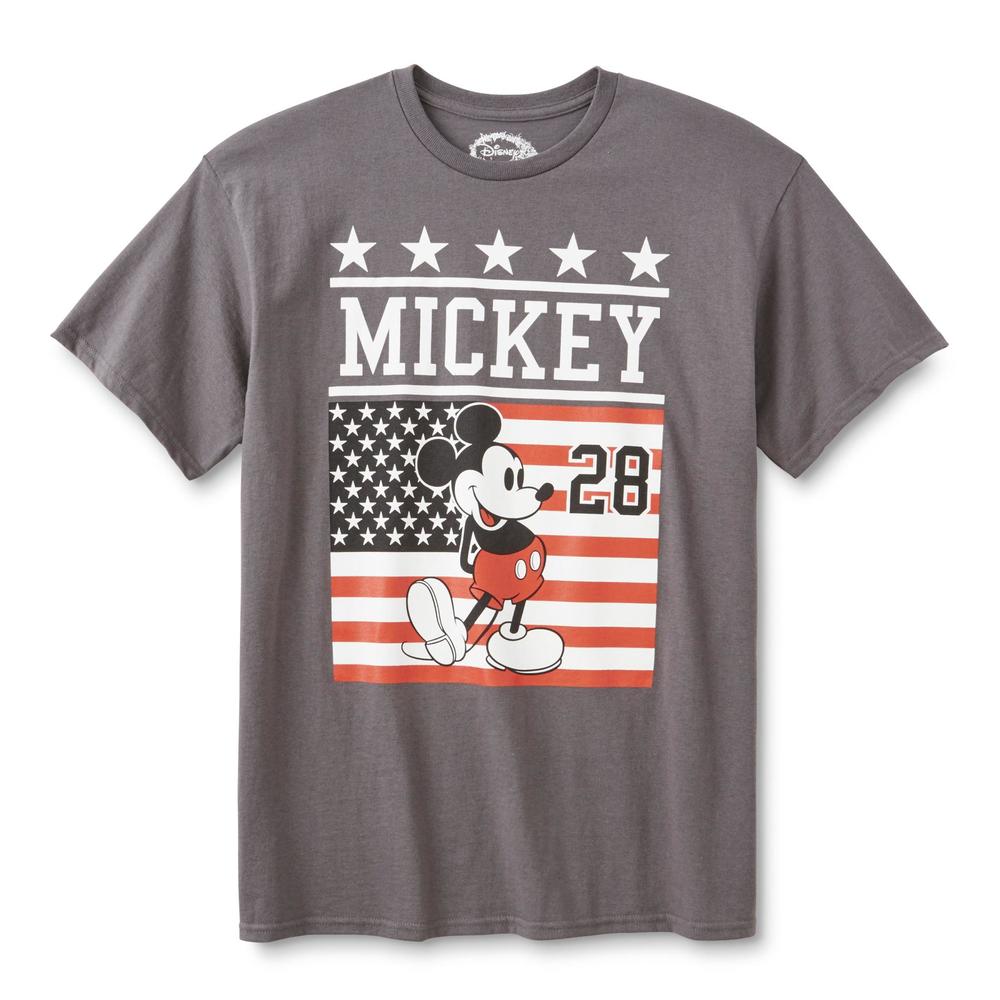 Disney Mickey Mouse Young Men's Graphic T-Shirt - American Flag