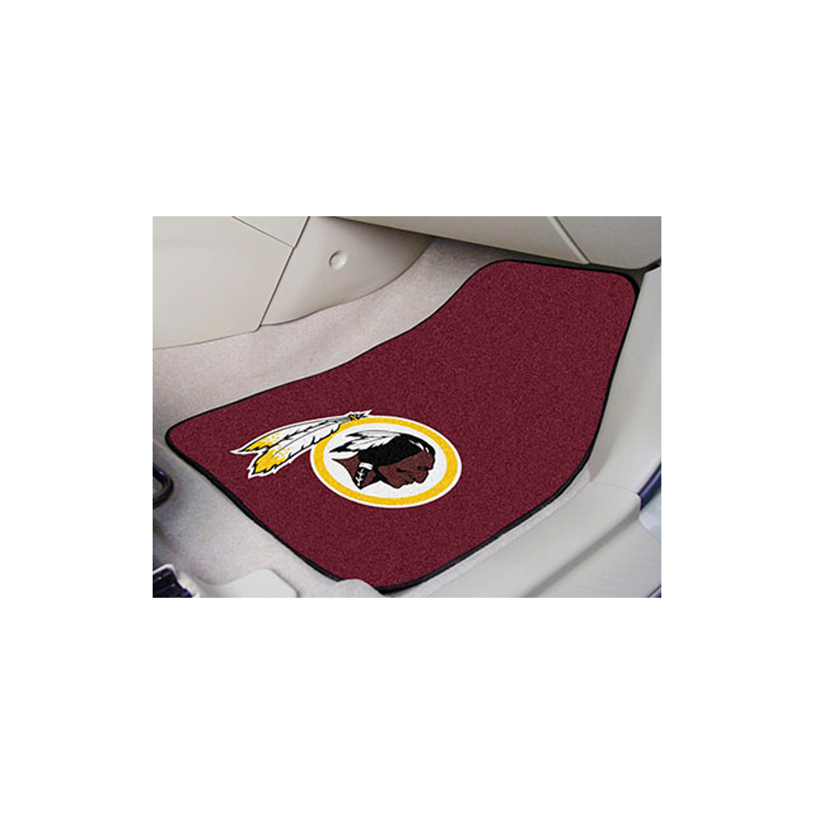 National Football League Washington Redskins 2-piece Carpeted Car Mats 18" x 27"