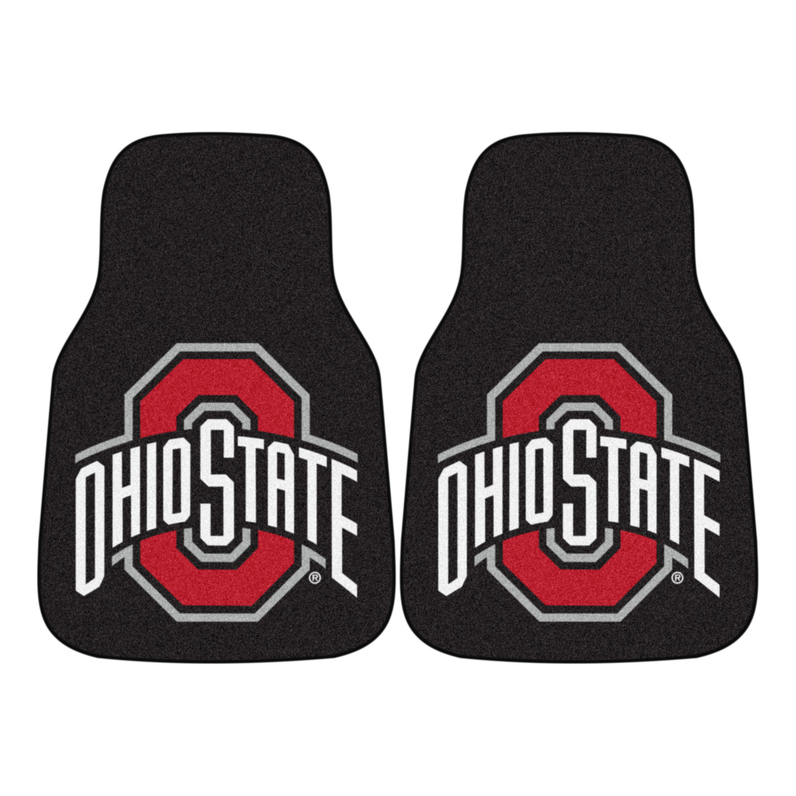 Ohio State 2-piece Carpeted Car Mats 18" x 27"