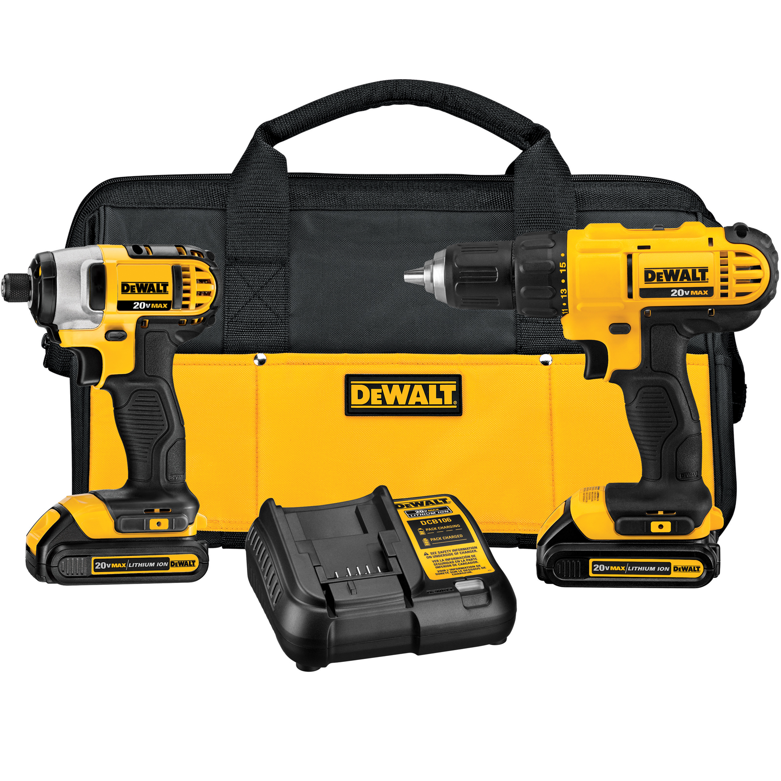 DeWalt 20V Max Drill/Driver and Impact Driver Kit