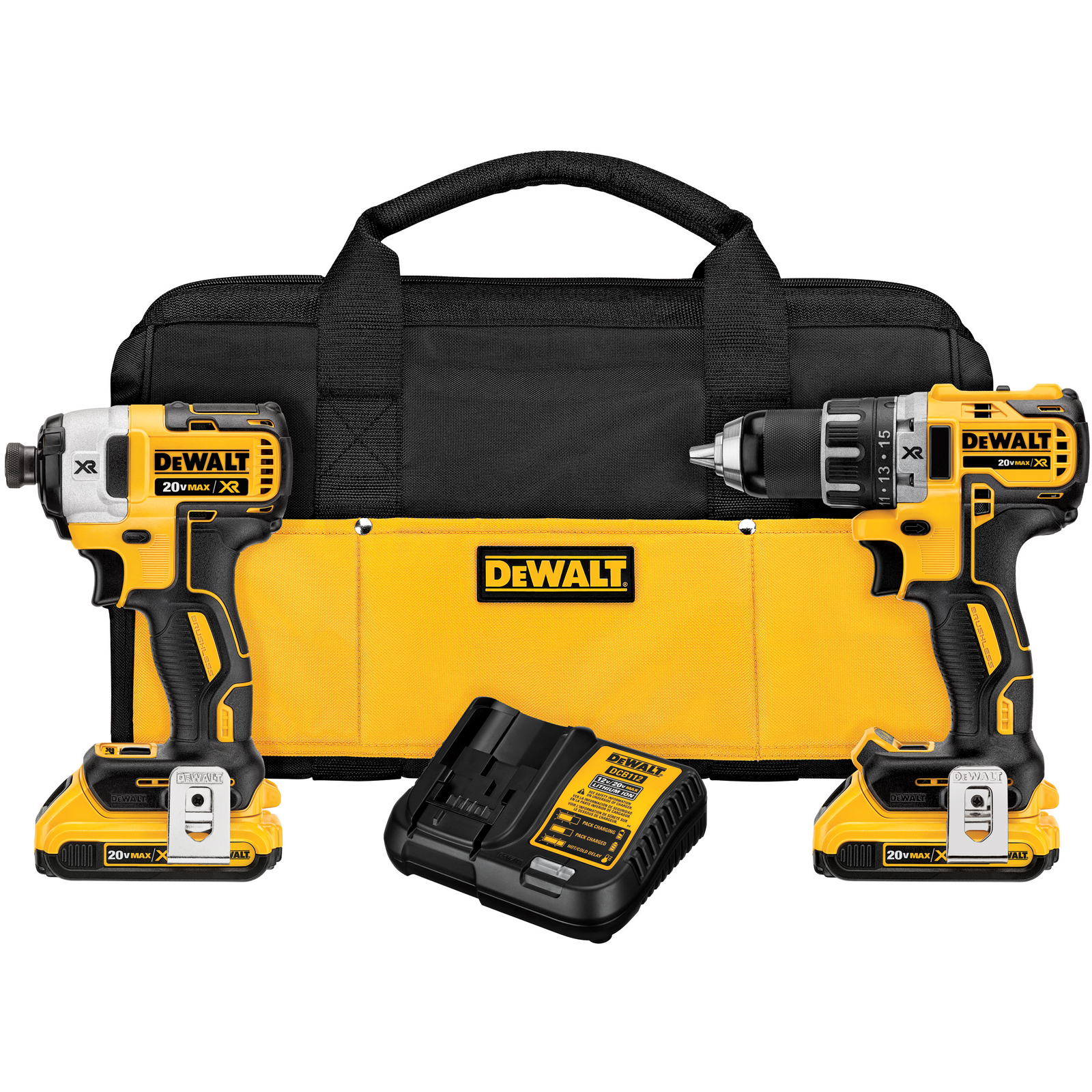 DeWalt Lithium Ion Brushless Compact Drill/Driver & Impact Driver Combo Kit