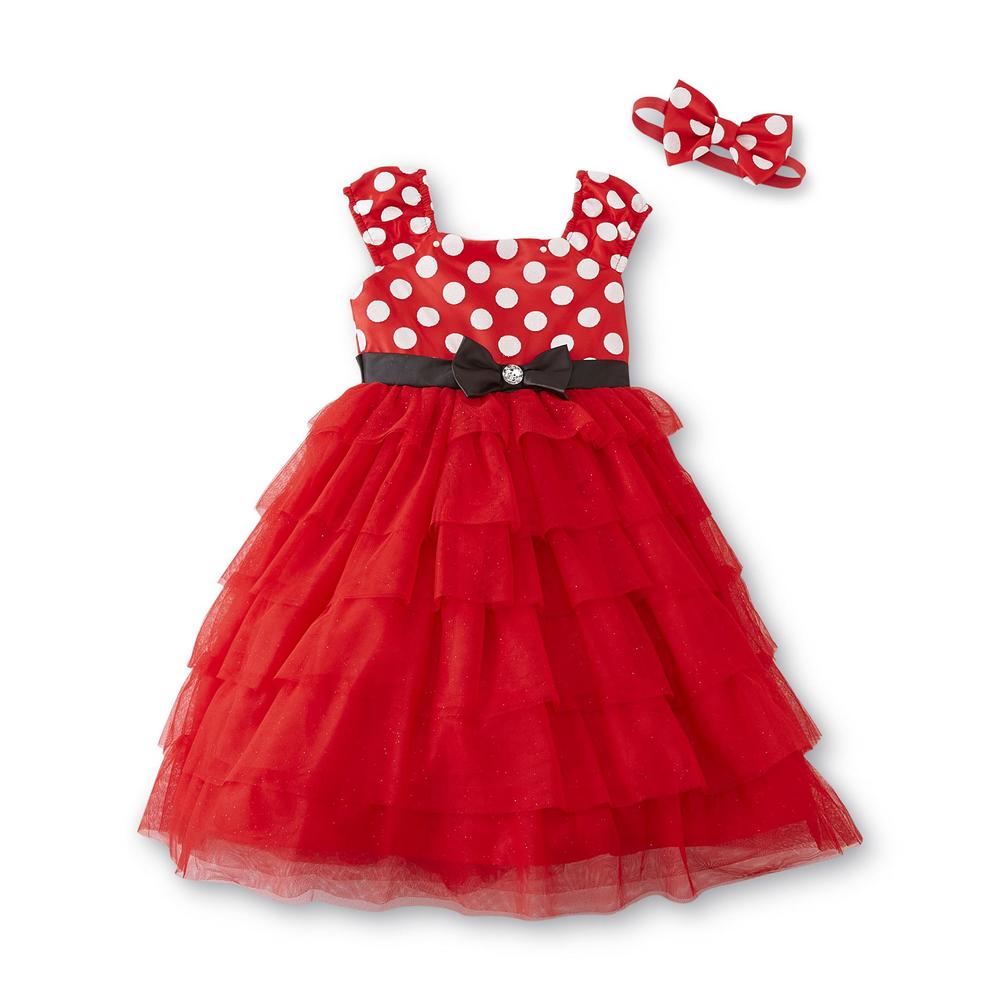Disney Minnie Mouse Girl's Occasion Dress & Headband