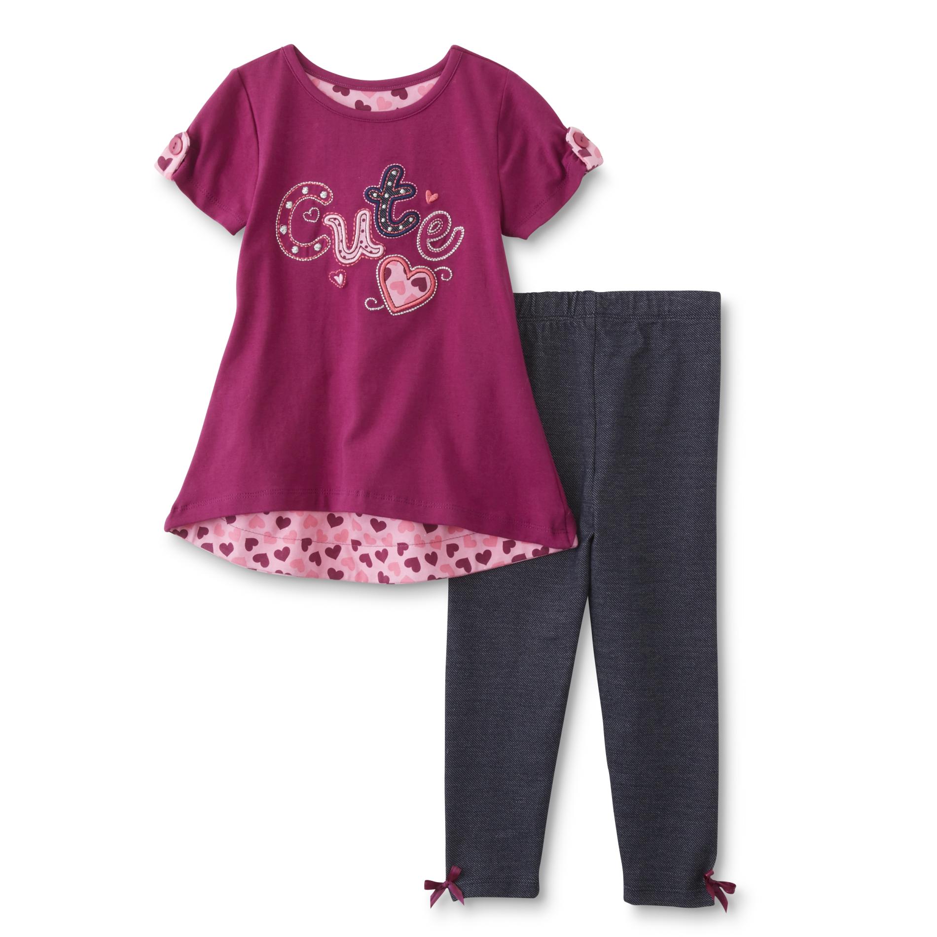 Young Hearts Infant & Toddler Girl's Tunic & Leggings - Cute