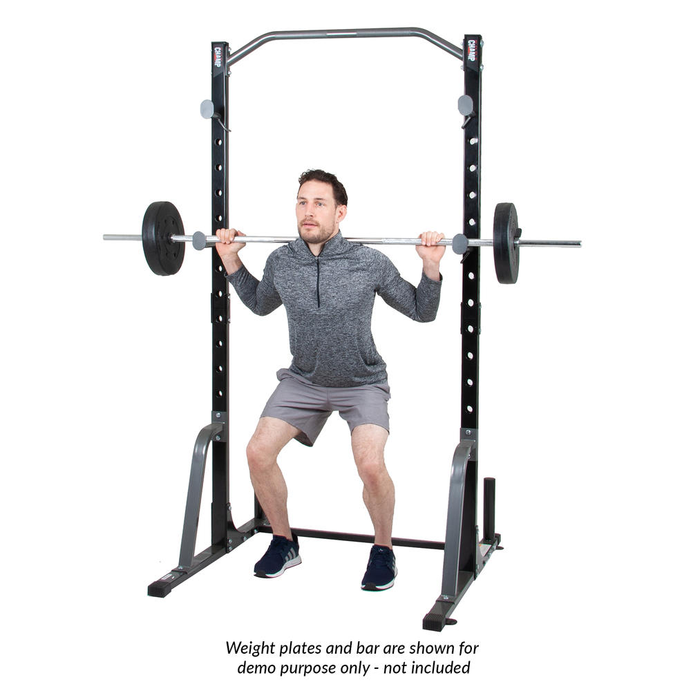 Body Champ Power Rack System with Olympic Weight Plate Storage