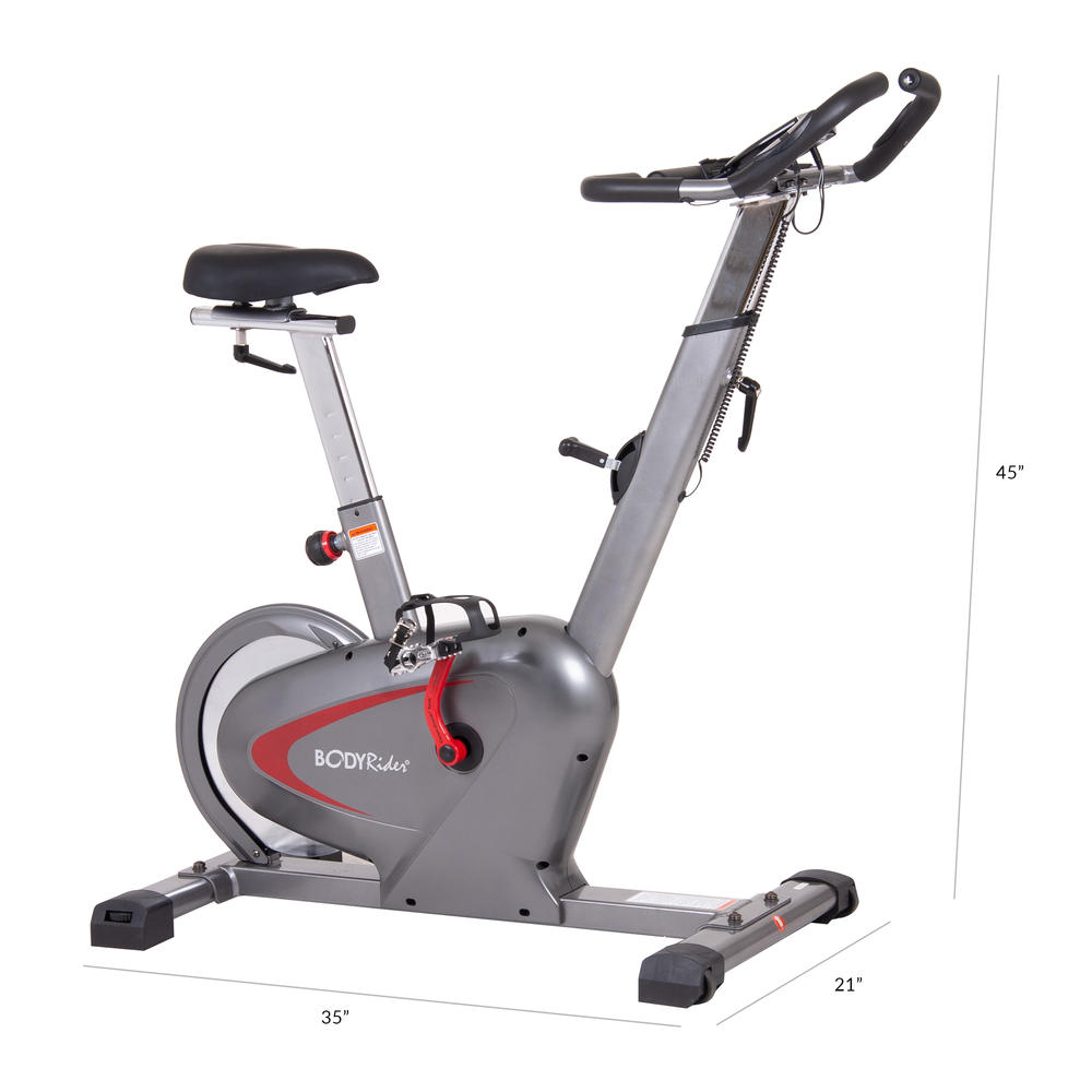 Body Champ Indoor Upright Bike Cycle Trainer with Rear Drive Flywheel