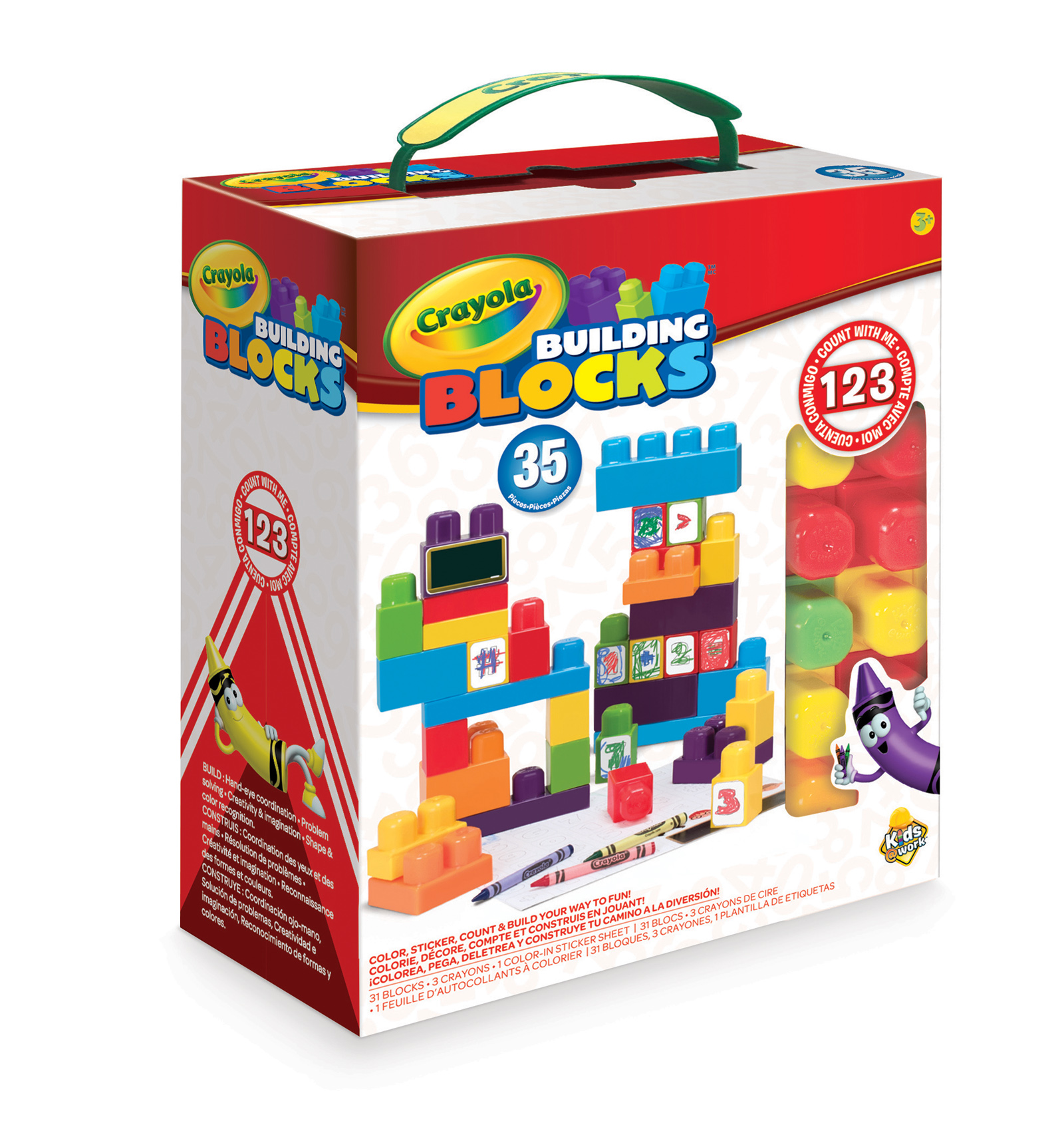 Crayola 35 Piece Count with Me Building Block Playset by Kids@Work