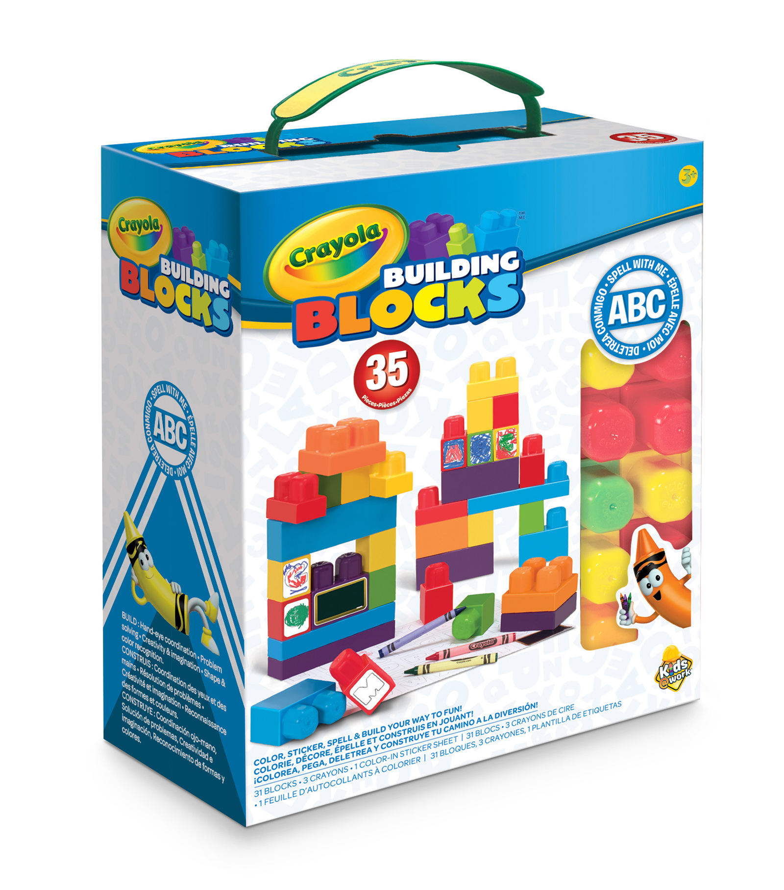 Crayola 35 Piece Spell with Me Building Block Playset by Kids@Work