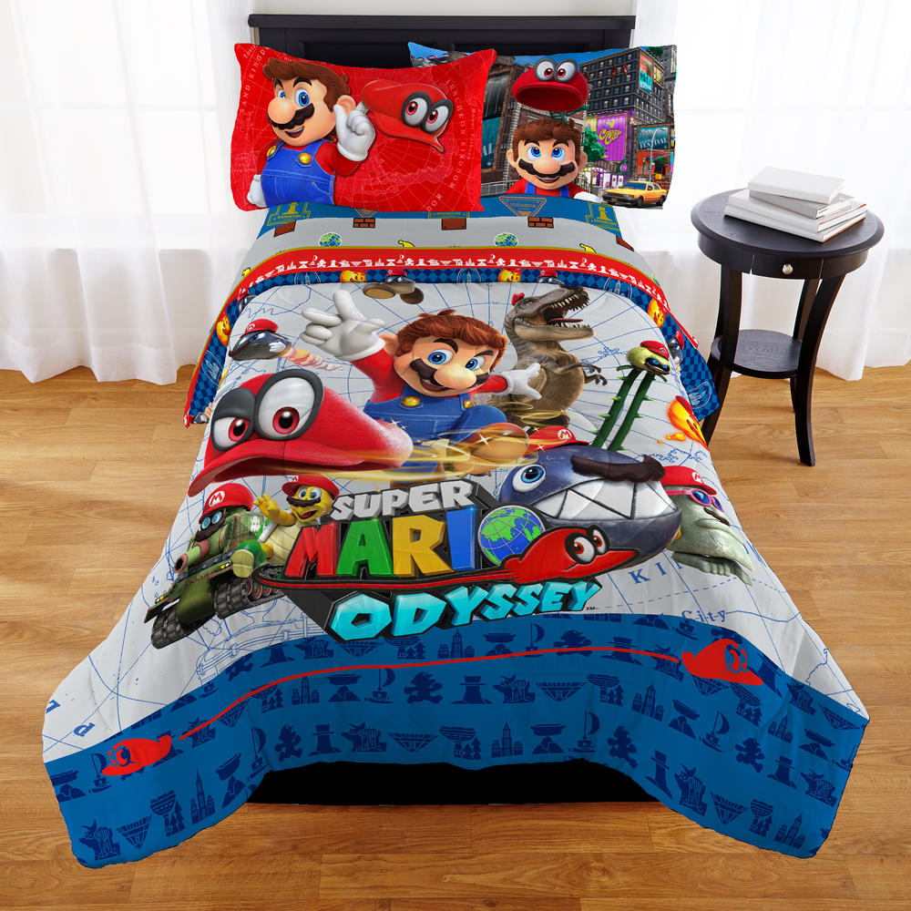Nintendo Super Mario Caps Off Twin Comforter