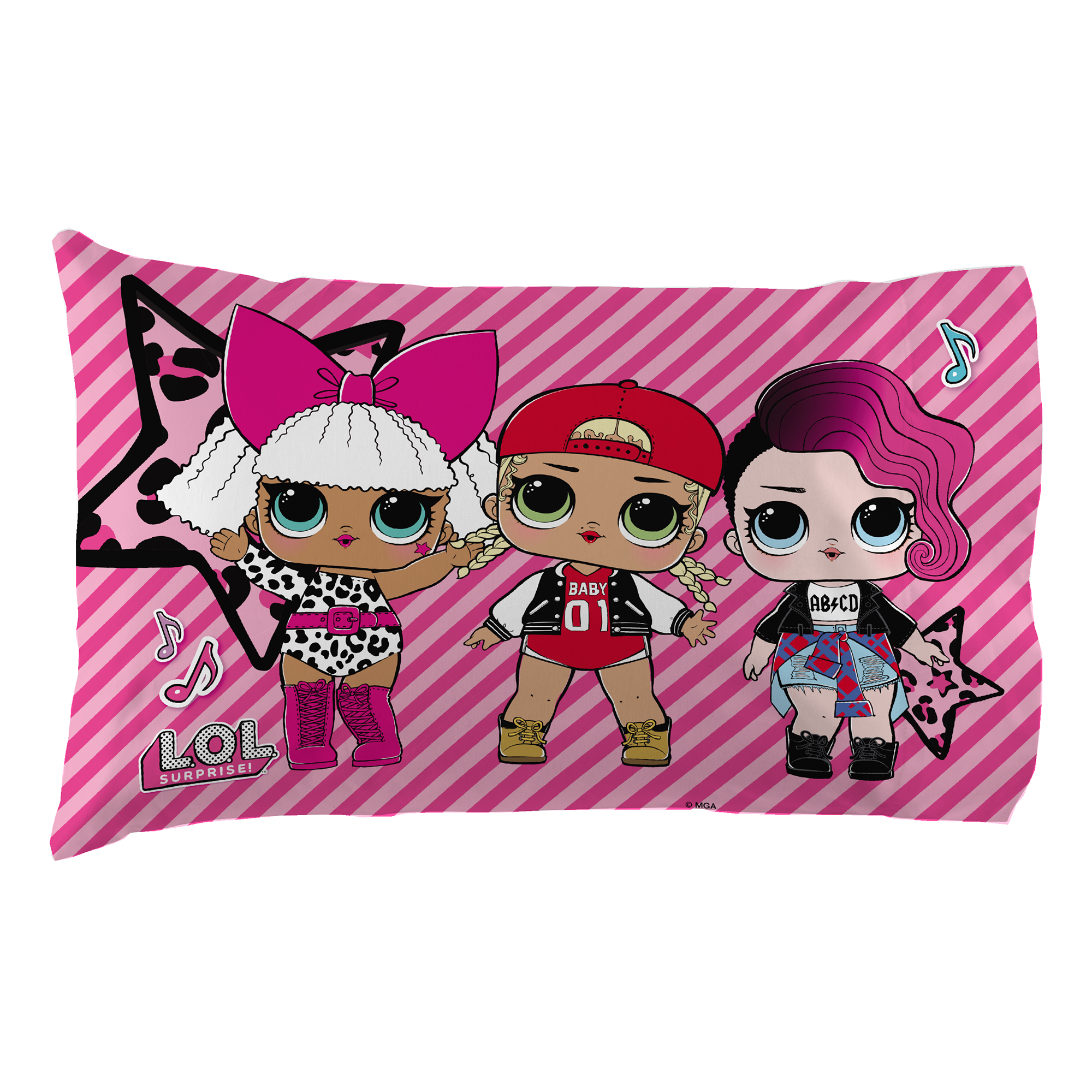 L.O.L. Surprise! LOL Surprise Rock On Pillowcase – 20” x 30” L.O.L. Surprise! LOL Surprise Rock On Pillowcase – 20” x 30”