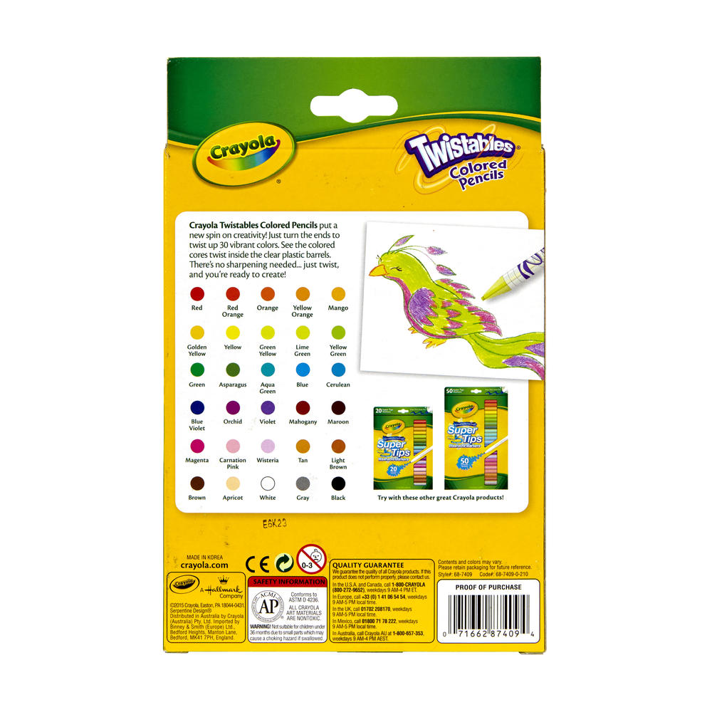 Crayola Twistables Colored Pencils, 30 Count