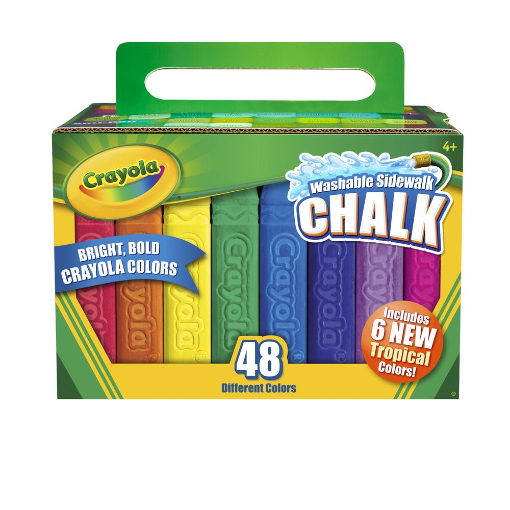 Crayola Washable Bold Color Sidewalk Chalk, 48 count