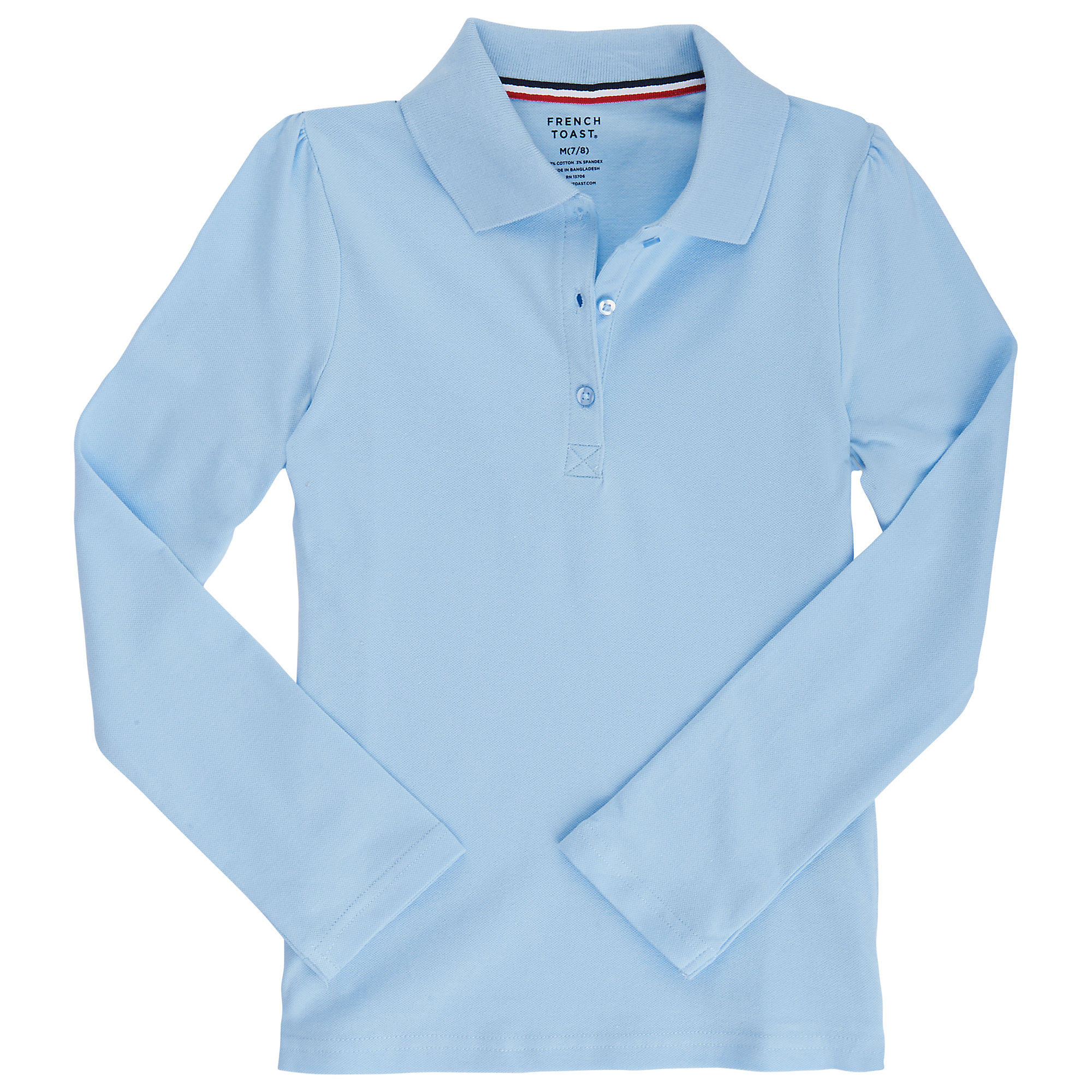 At School by French Toast Long Sleeve Stretch Pique Polo