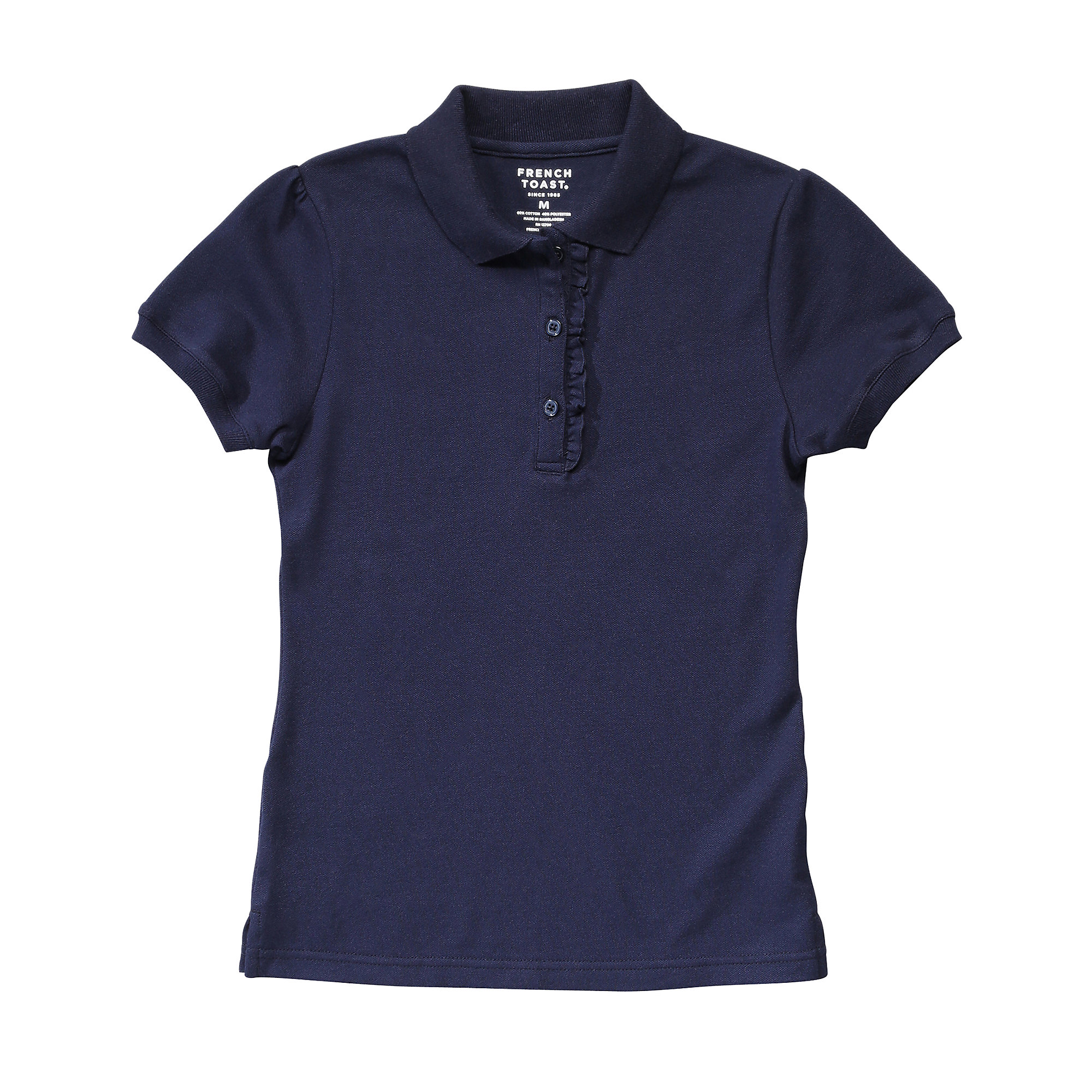 At School by French Toast Short Sleeve Ruffle Polo