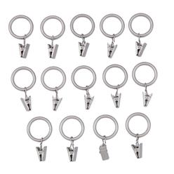 Eclipse Curtains Kenney KN75001 Kenney 5/8 In. To 3/4 In. Clip Curtain Ring, Pewter (14-Pack) KN75001