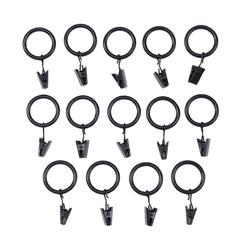 Eclipse Curtains Kenney KN75000V1 Kenney 5/8 In. To 3/4 In. Clip Curtain Ring, Black (14-Pack) KN75000V1