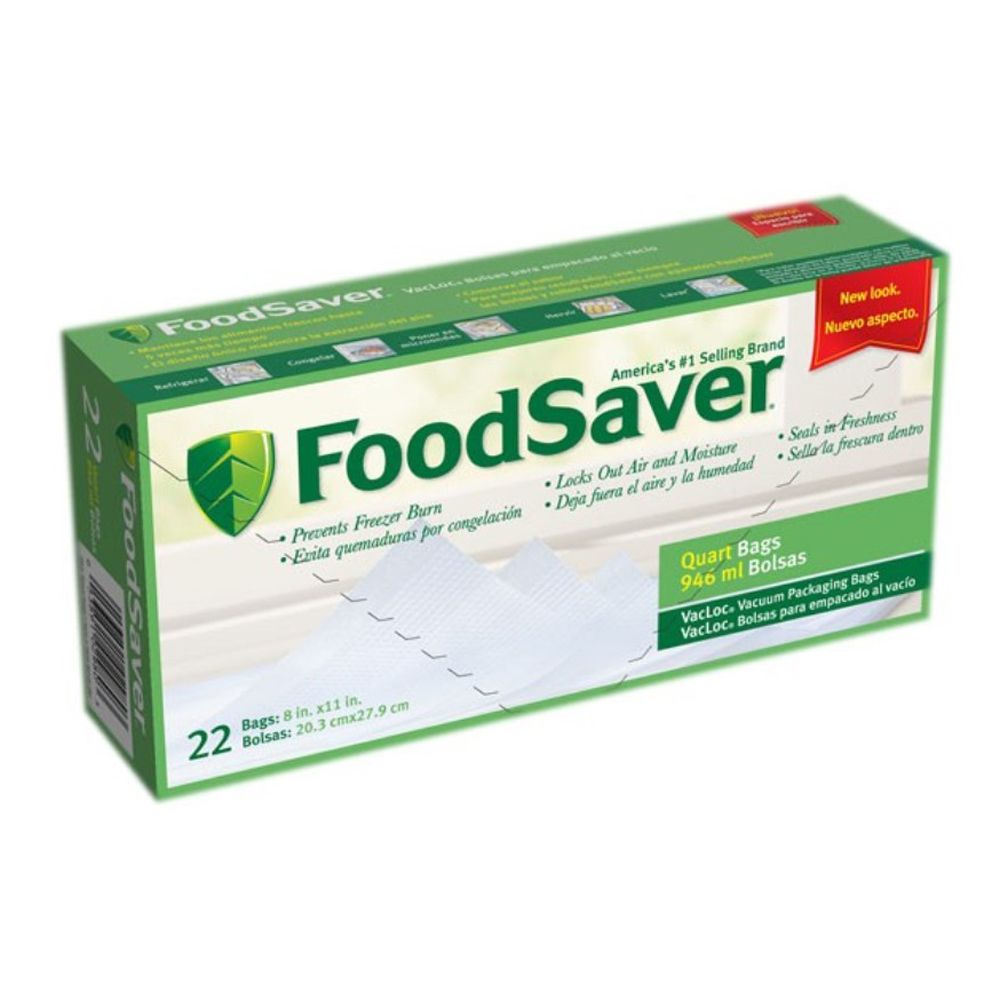Foodsaver T01009902 1Quart Vacuum Packaging Bags 22 Count