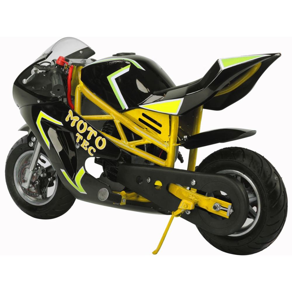 MotoTec  Gas Pocket Bike GT 49cc 2-Stroke Yellow