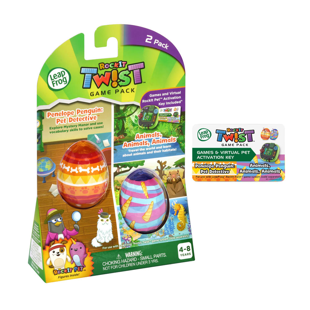 Leapfrog Rockit Twist Dual Game Pack: Penelope Penguin: Pet Detective And Animals, Animals, Animals