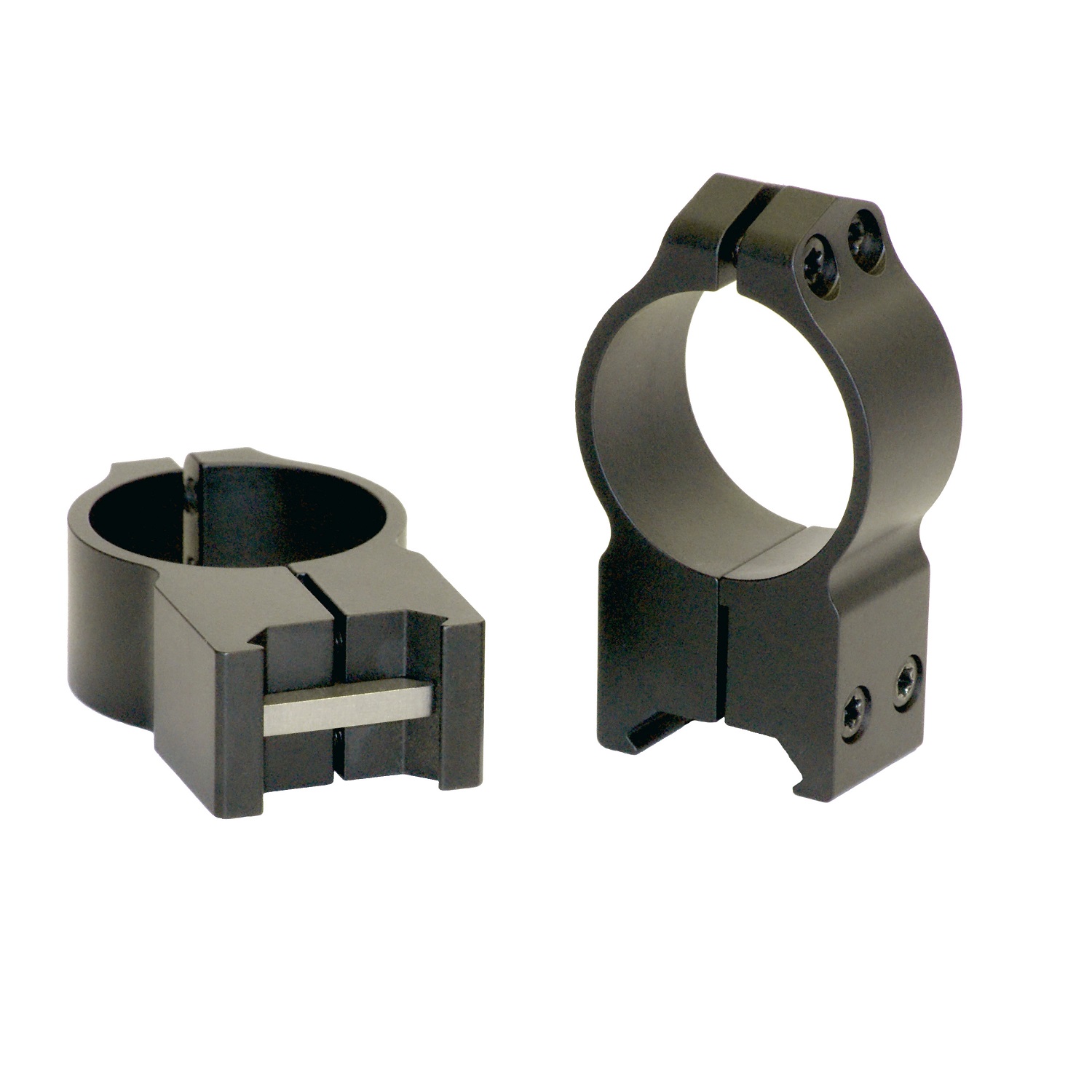 Warne 30mm Permanently Attached - Extra High Matte Rings