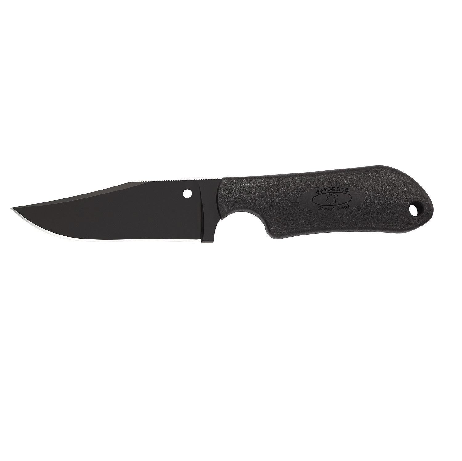 Spyderco Street Beat Plain Edge Fixed Knife with 3.49" Blade