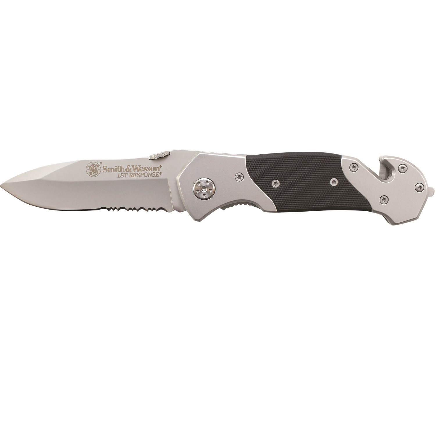 Taylor Brands Smth and Wssn 1st Resp Part Serrated Drop Pt Folding Knife