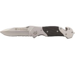 Taylor Brands Smith & Wesson SWFRS First Response Folder Stainless Steel 40% Serrated Drop Point Blade Folder Knife