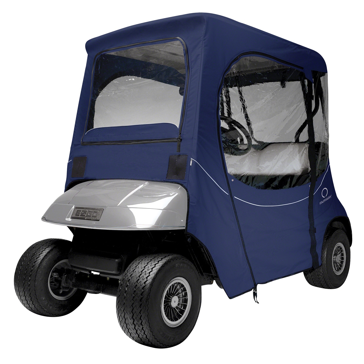 Classic Accessories Fairway Golf Cart FadeSafe E-Z-Go Enclosure, Navy