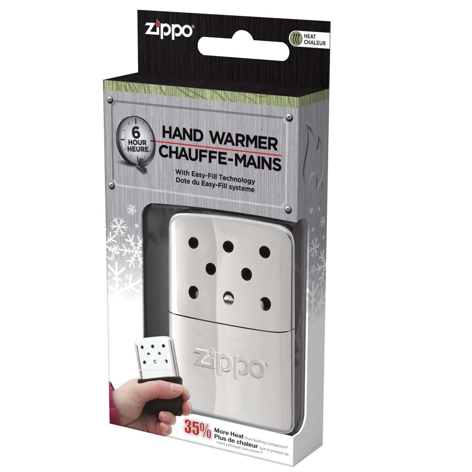 Zippo Hand Warmer 6 Hour, High Polish Chrome