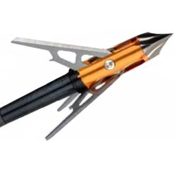 RAGE 3 Blade Chisel Tip X Crossbow Broadhead 1.6" Cut Orange