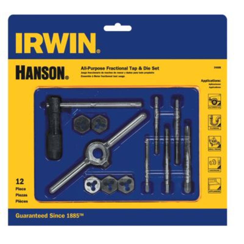 Irwin 12 pc. Machine Screw/Fractional Tap &#38; Hex Die Set