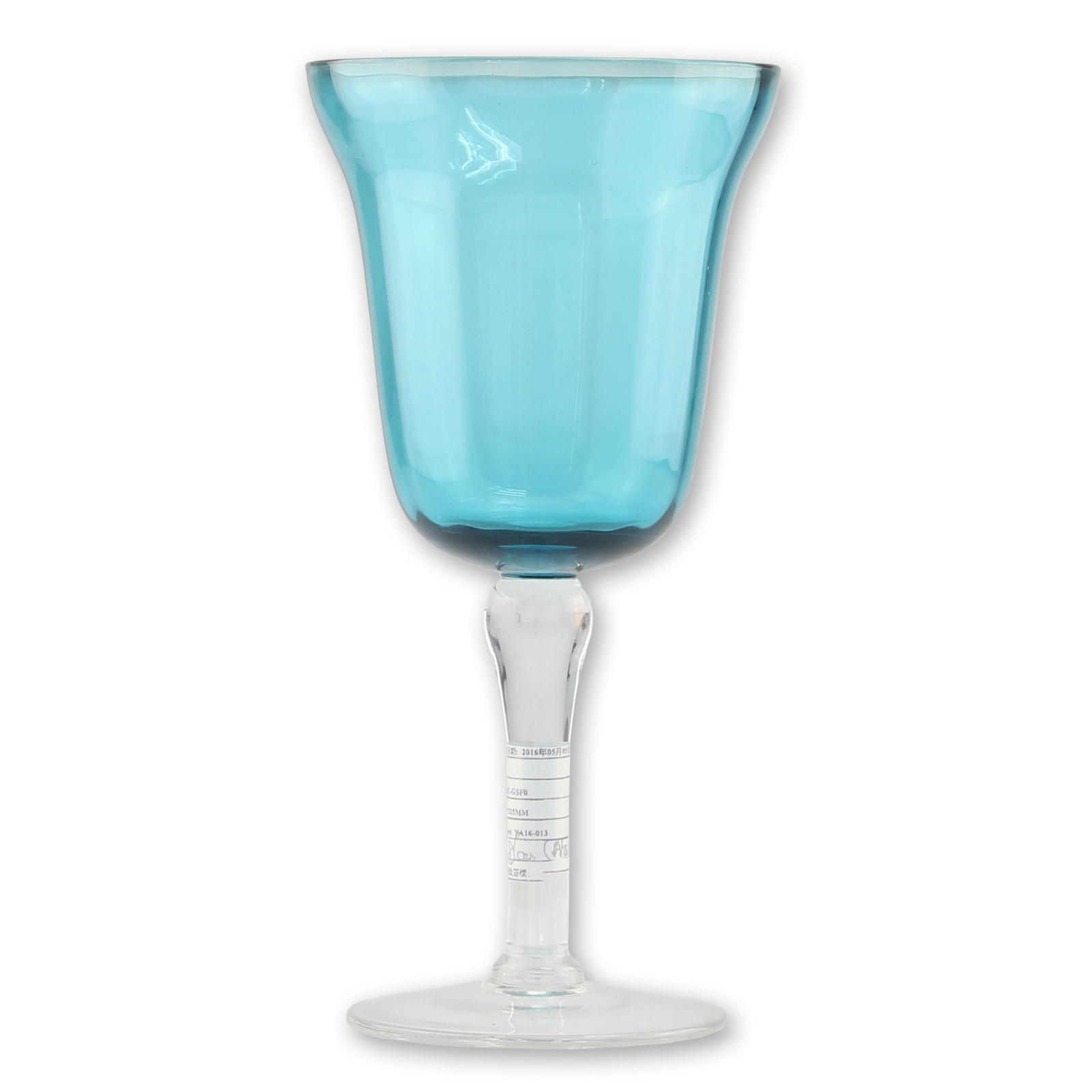 Set of 4 Wine Glasses with Aqua Colored Glass Shop Your Way Online