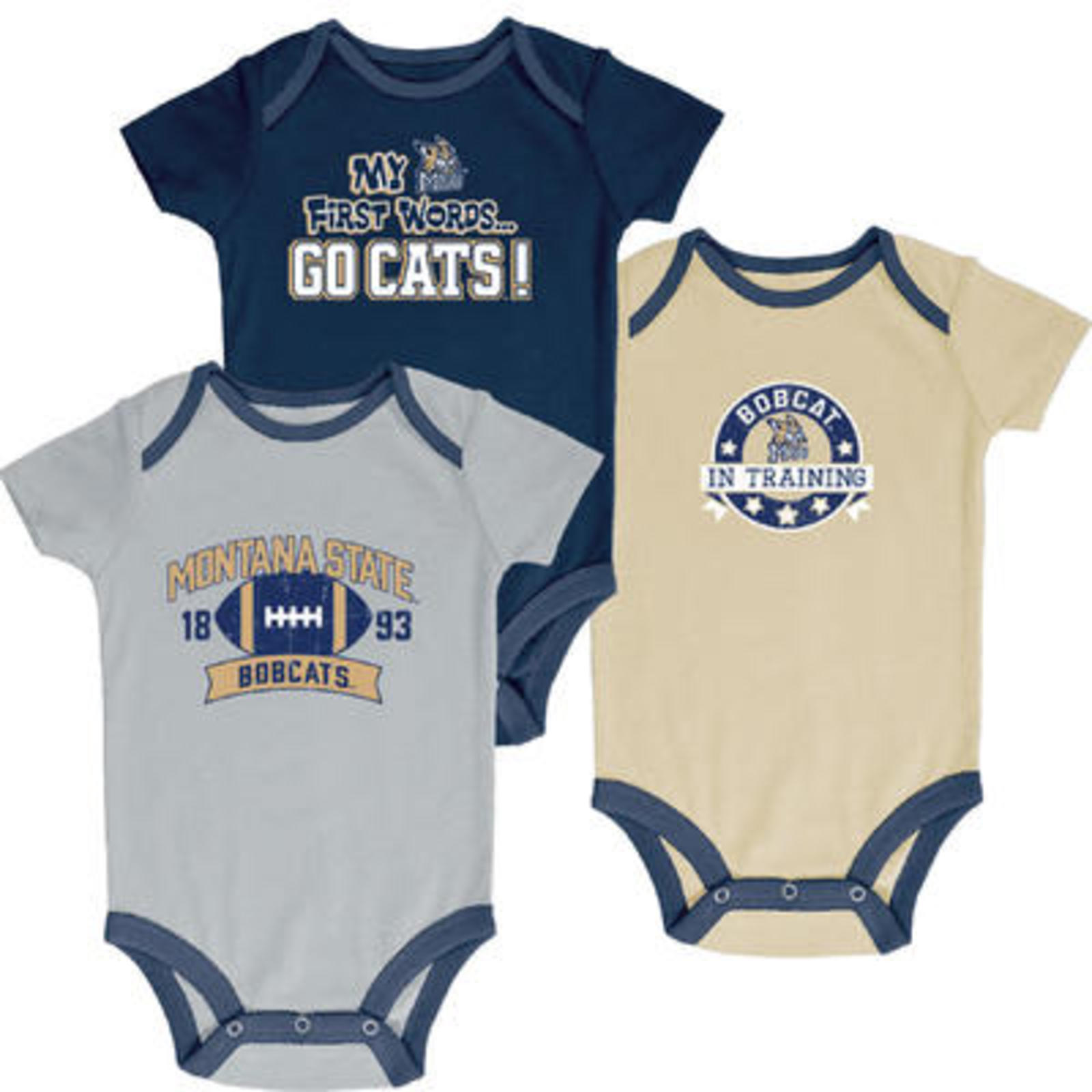 NCAA Infant Boys’ 3-Pack Graphic Bodysuits - Montana State Bobcats, Size: 0-3 Months NCAA Infant Boys’ 3-Pack Graphic Bodysuits - Montana State Bobcats, Size: 0-3 Months