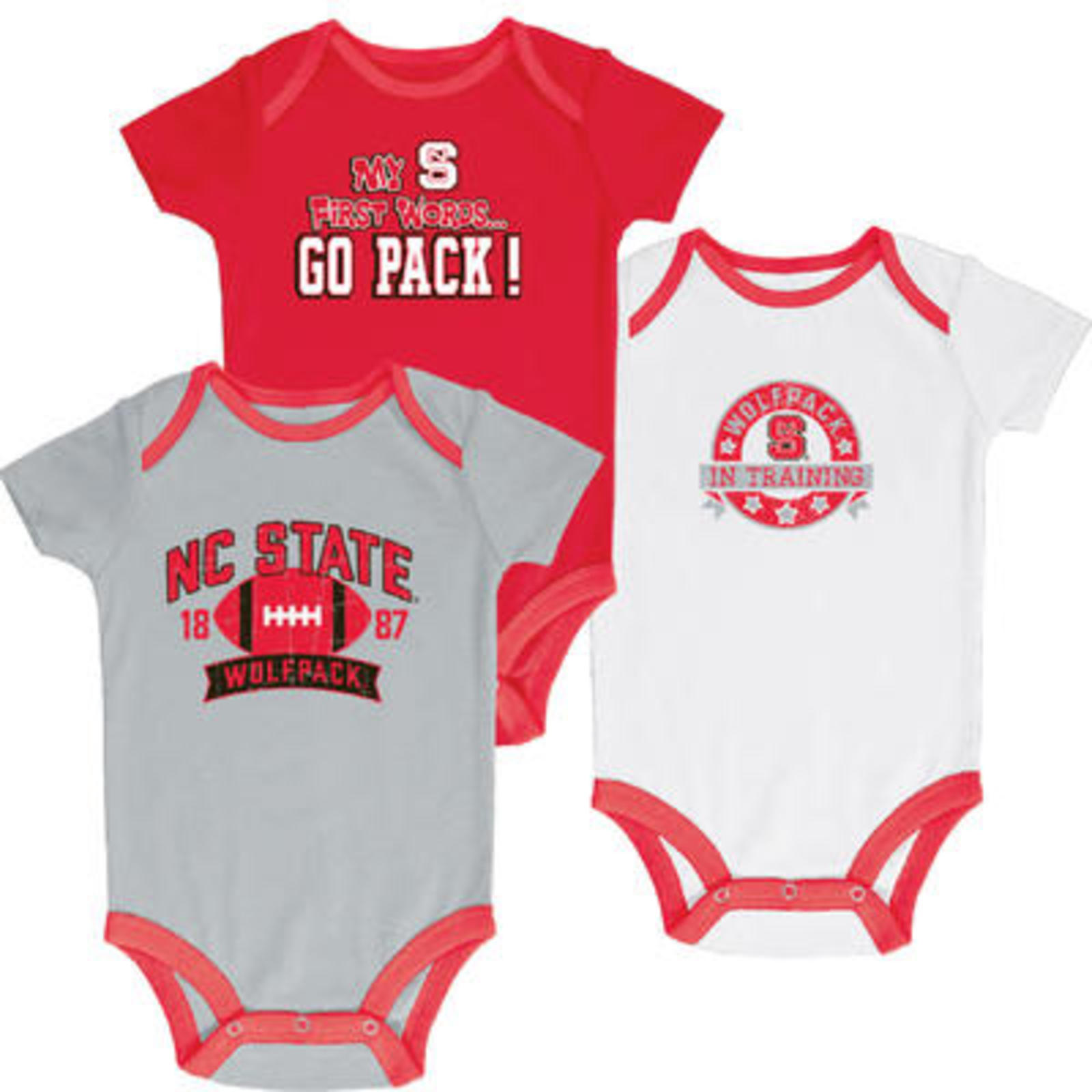 NCAA Infant Boys’ 3-Pack Graphic Bodysuits - NC State Wolfpack, Size: 0-3 Months NCAA Infant Boys’ 3-Pack Graphic Bodysuits - NC State Wolfpack, Size: 0-3 Months
