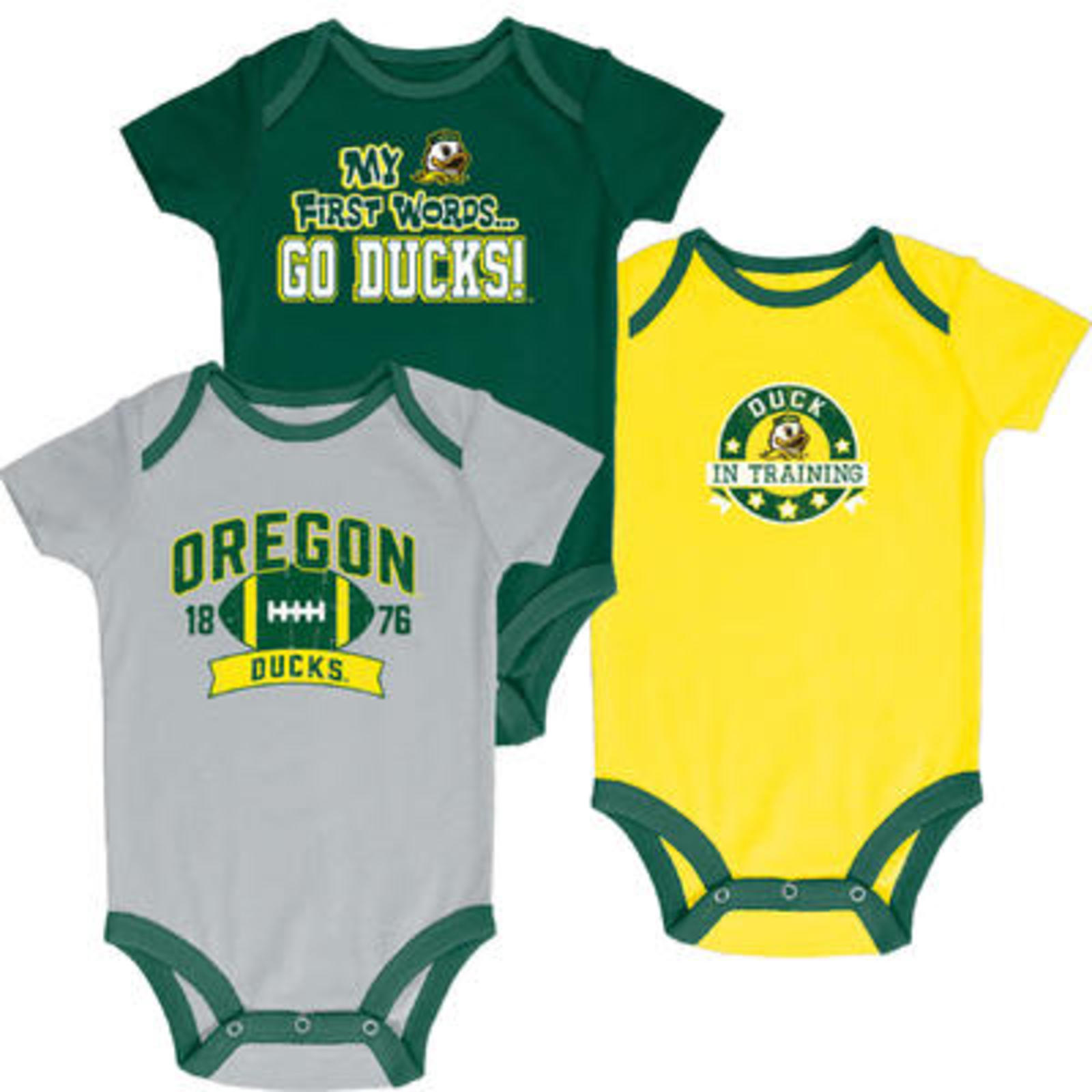 NCAA Infant Boys’ 3-Pack Graphic Bodysuits - Oregon Ducks, Size: 6-9 Months NCAA Infant Boys’ 3-Pack Graphic Bodysuits - Oregon Ducks, Size: 6-9 Months