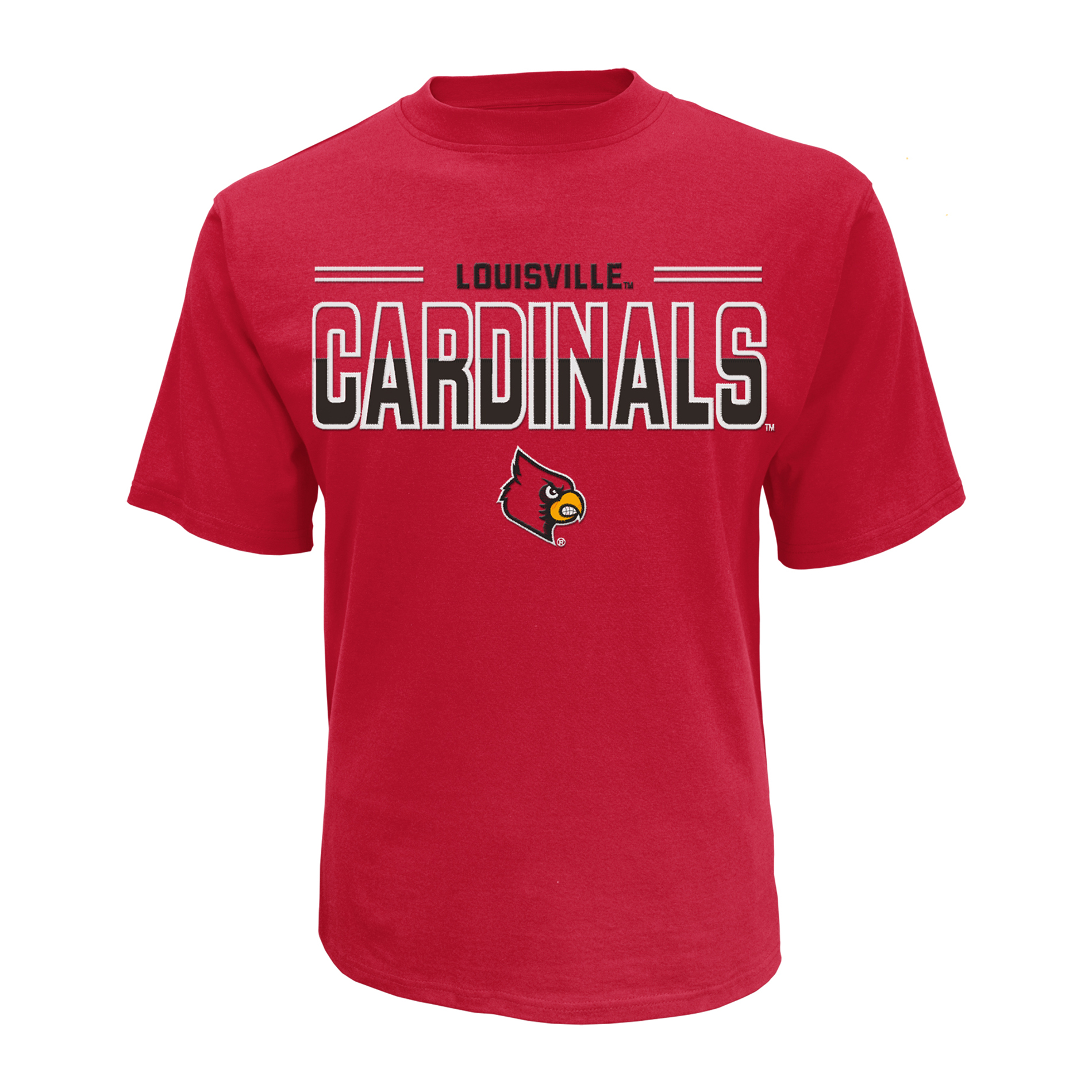 NCAA Men&#8217;s Short-Sleeve Applique T-Shirt - Louisville Cardinals