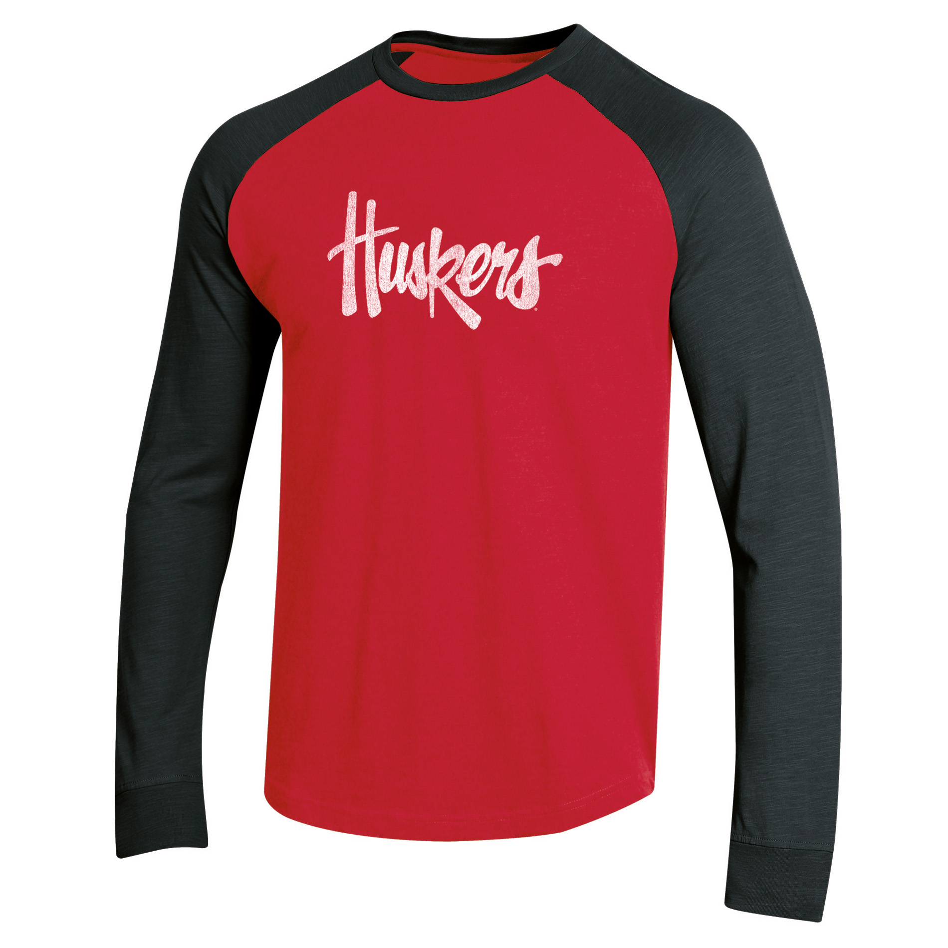 NCAA Men’s Raglan Colorblock Athletic Fit T-Shirt - Nebraska Huskers